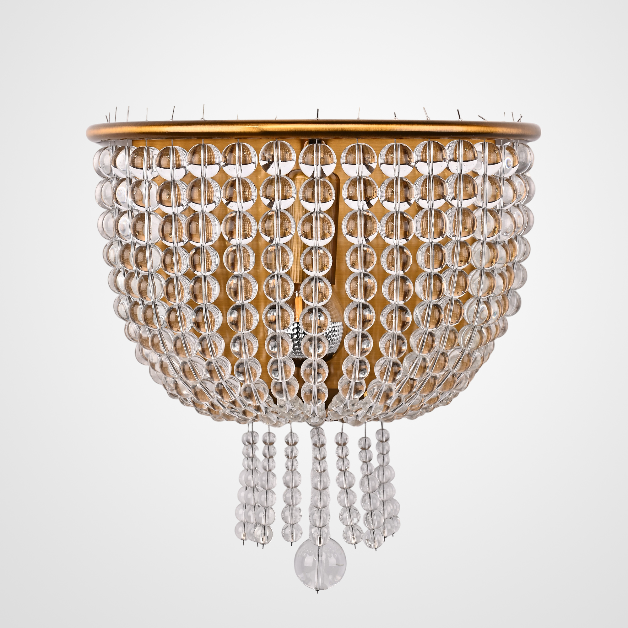 Бра Jacqueline Sconce Brass 25*25*26 см, 1*E14*40W, ImperiumLoft 44.444, Латунь
