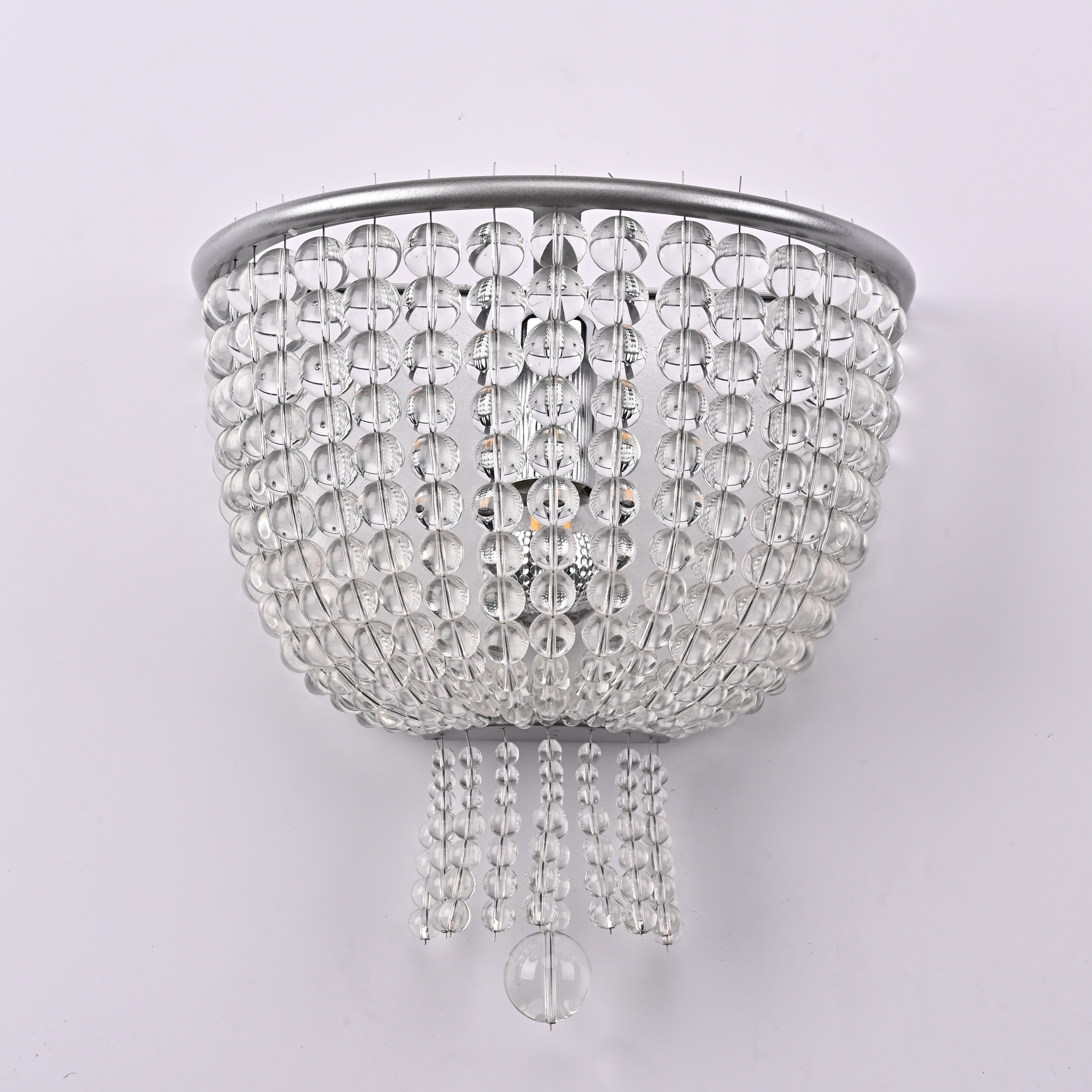 Бра Jacqueline Sconce White 25*25*26 см, 1*E14*40W, ImperiumLoft 44.444, Серебристый, Латунь