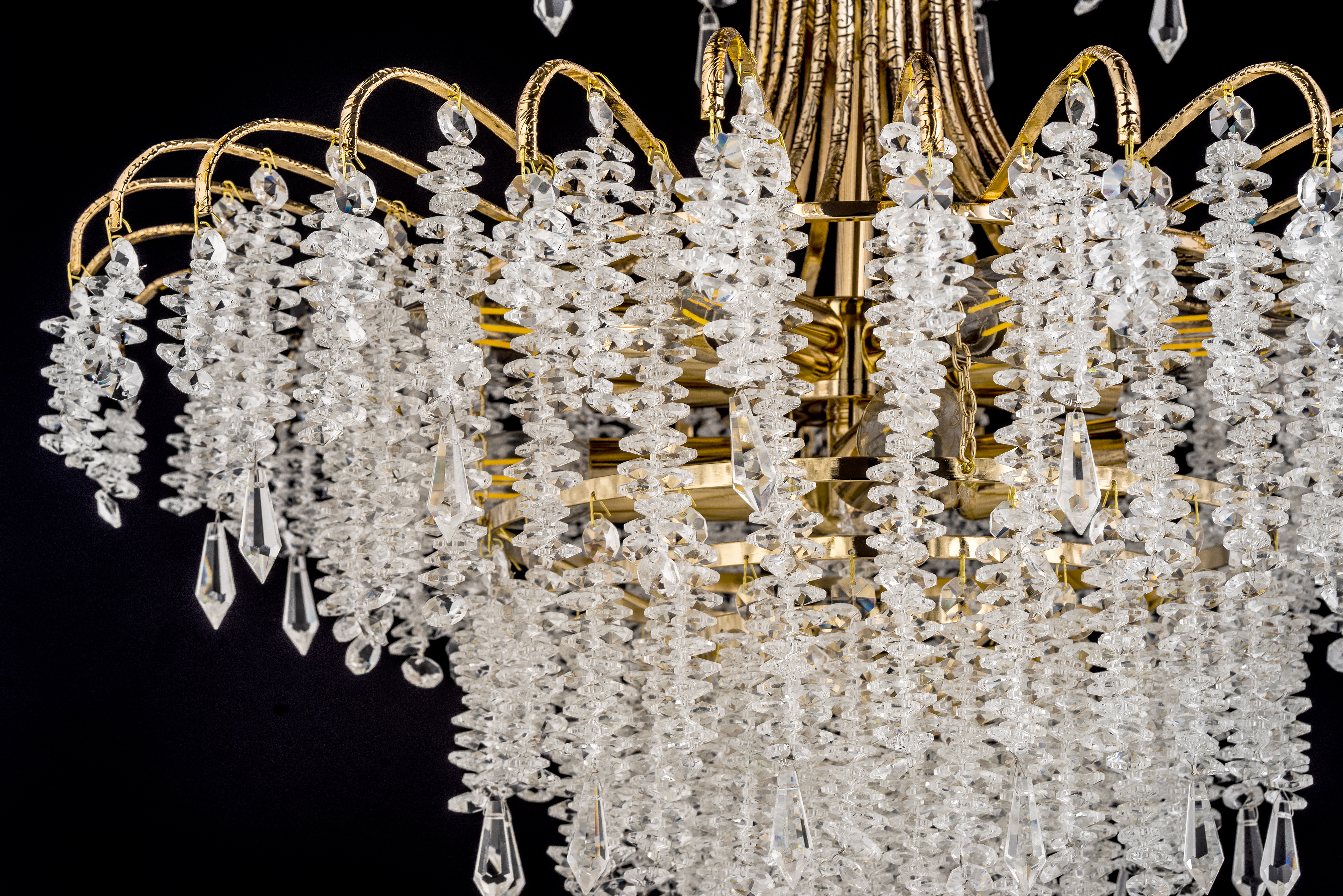 Люстра подвесная *60*50 см, 12*E14*40W, Arti Lampadari Erli Gb Erli E 1.5.60.105 GB, Золото с чернением