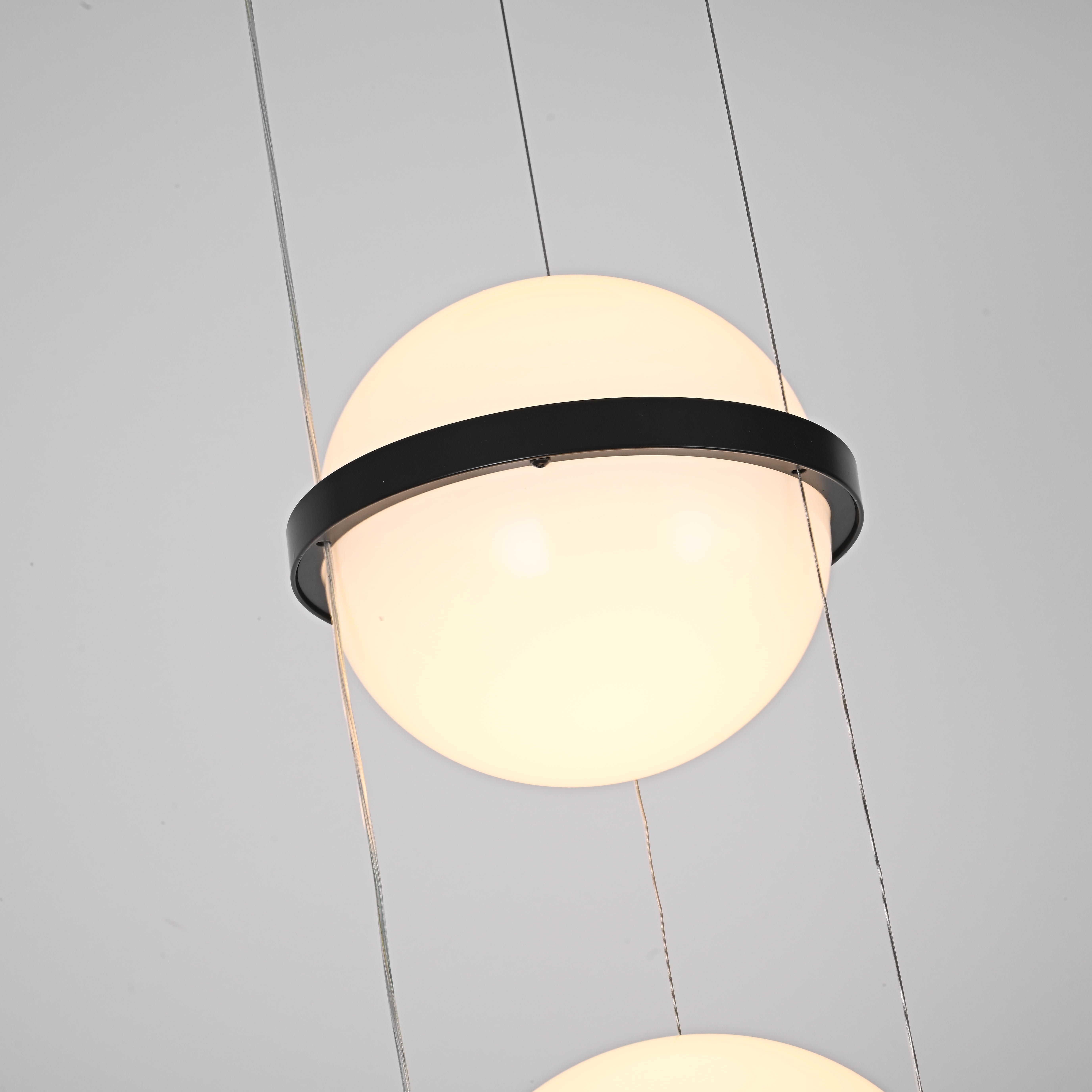 Подвесной светильник PALMA Wall lamp 2 шара + 1 вазон 22*22*300 см, 2*LED*9W, 3000, 4000, 6000K, ImperiumLoft 22.93727, Серый