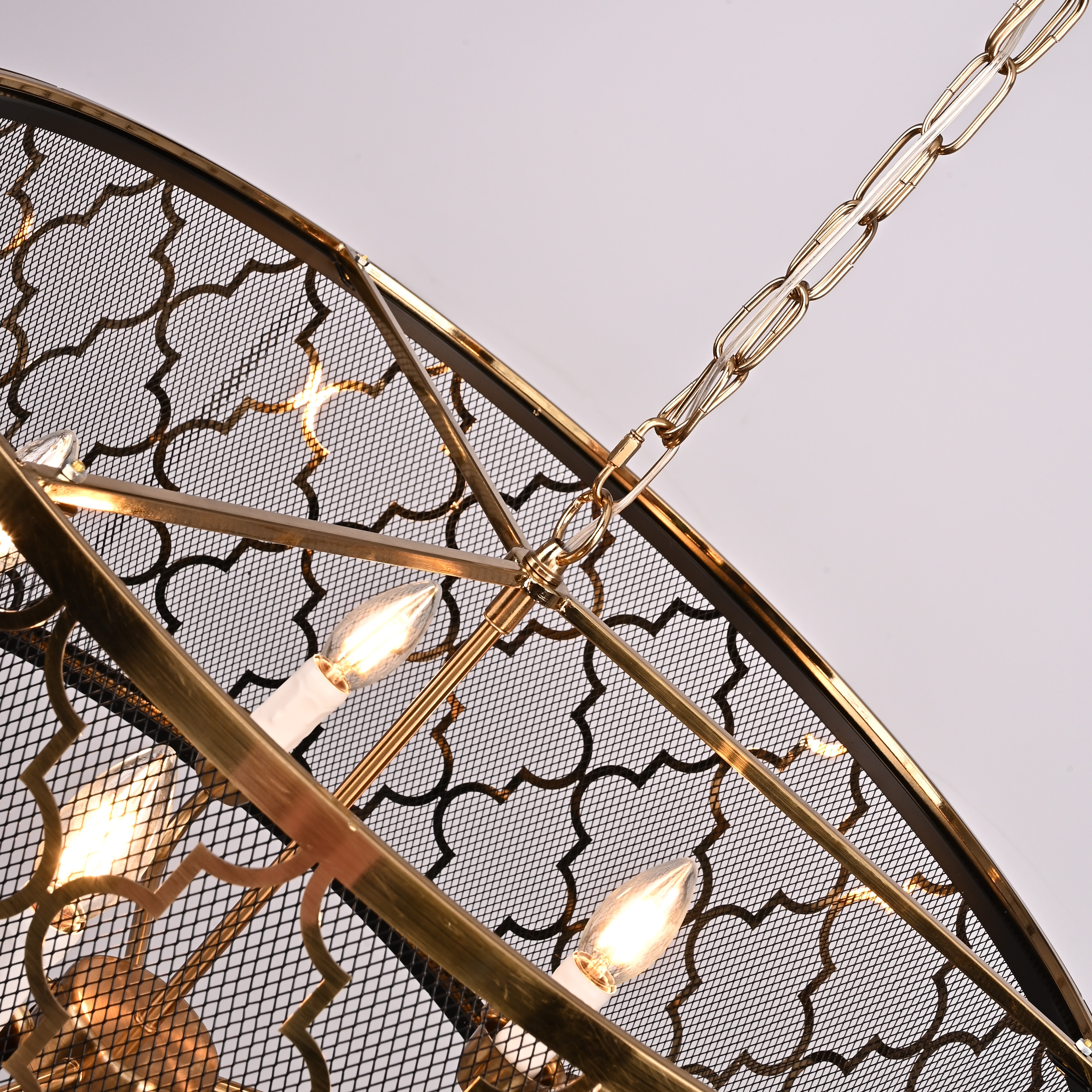 Подвесная люстра Romeo Five Light Pendant Lamp design by Cyan Design 63*63*39 см, 5*E14*40W, ImperiumLoft 40.1036, Латунь