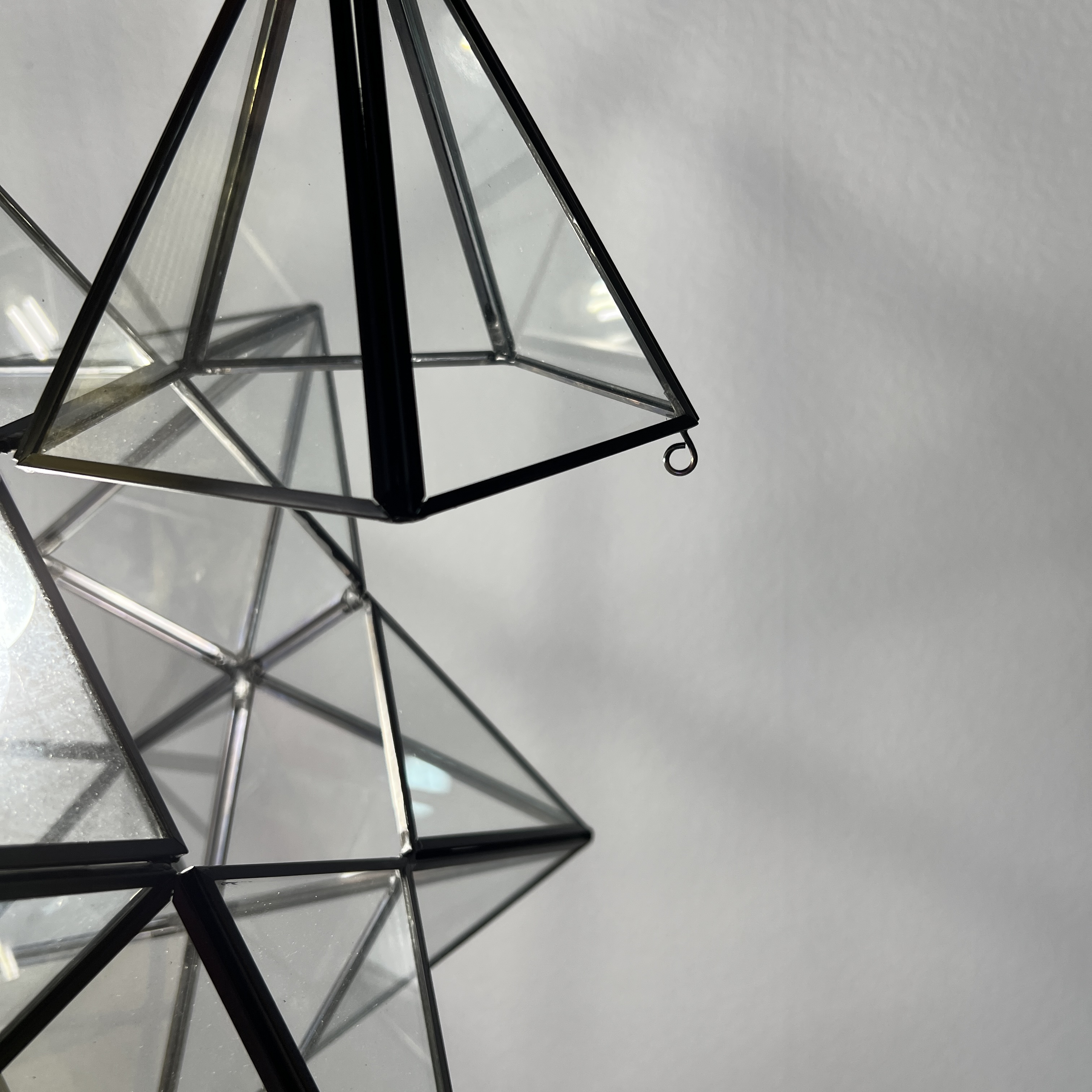 Люстра Black Star Clear Glass 40 см 40*40*42 см, 1*E27*60W, ImperiumLoft 101314-26, Чёрный
