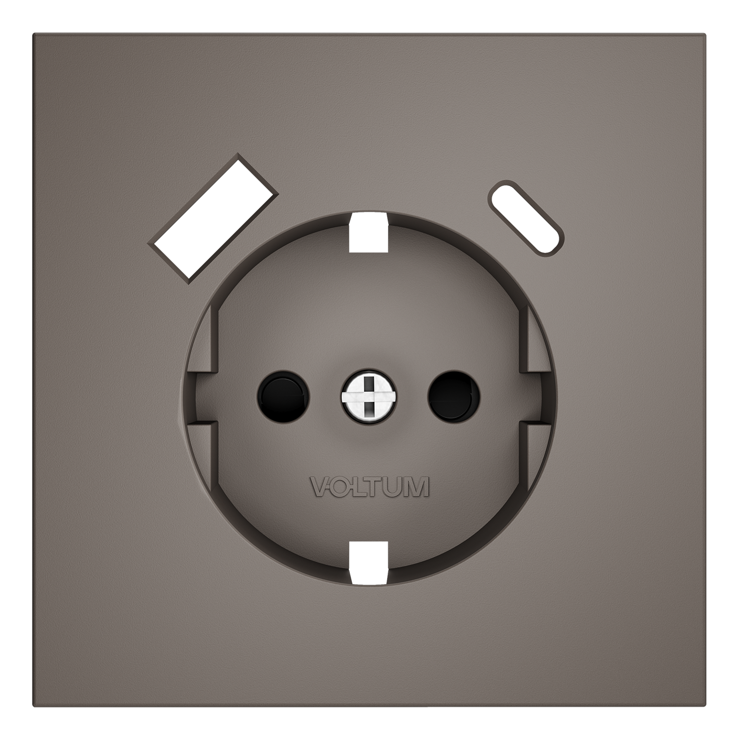 Накладка для розетки с заземлением и защитными шторками, с USB A+C, S70, капучино Voltum VLS001014