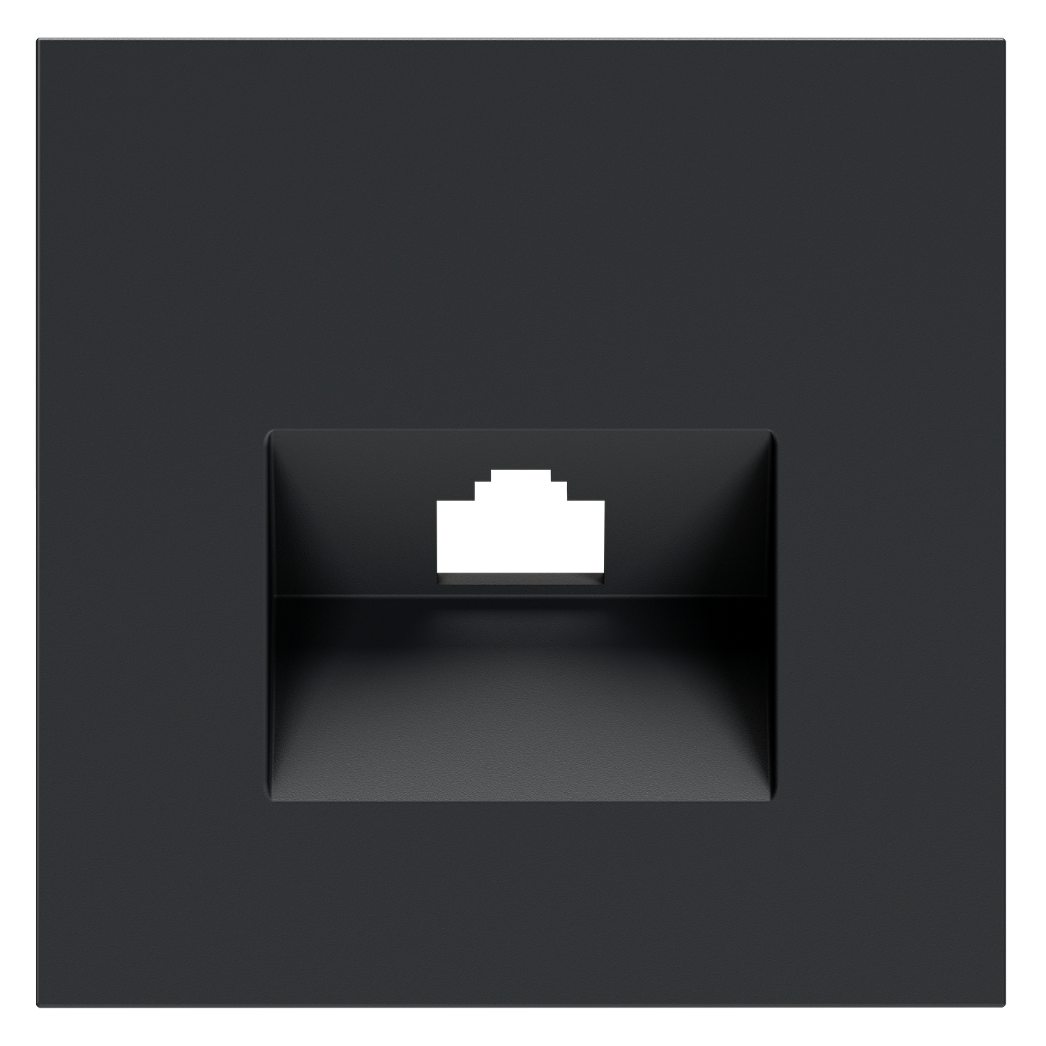 Накладка для розетки компьютерной RJ45 кат.6, графит Voltum S70 VLS001307, Пластик Soft touch