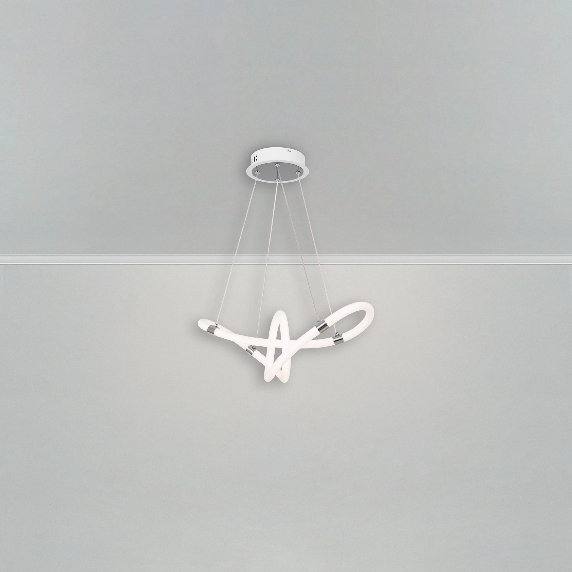 Подвесной светильник 54*22*-130 см, *LED*36W, 4000K, Freya Нарядный/Fancy FR6059PL-L47W, Белый и Хром