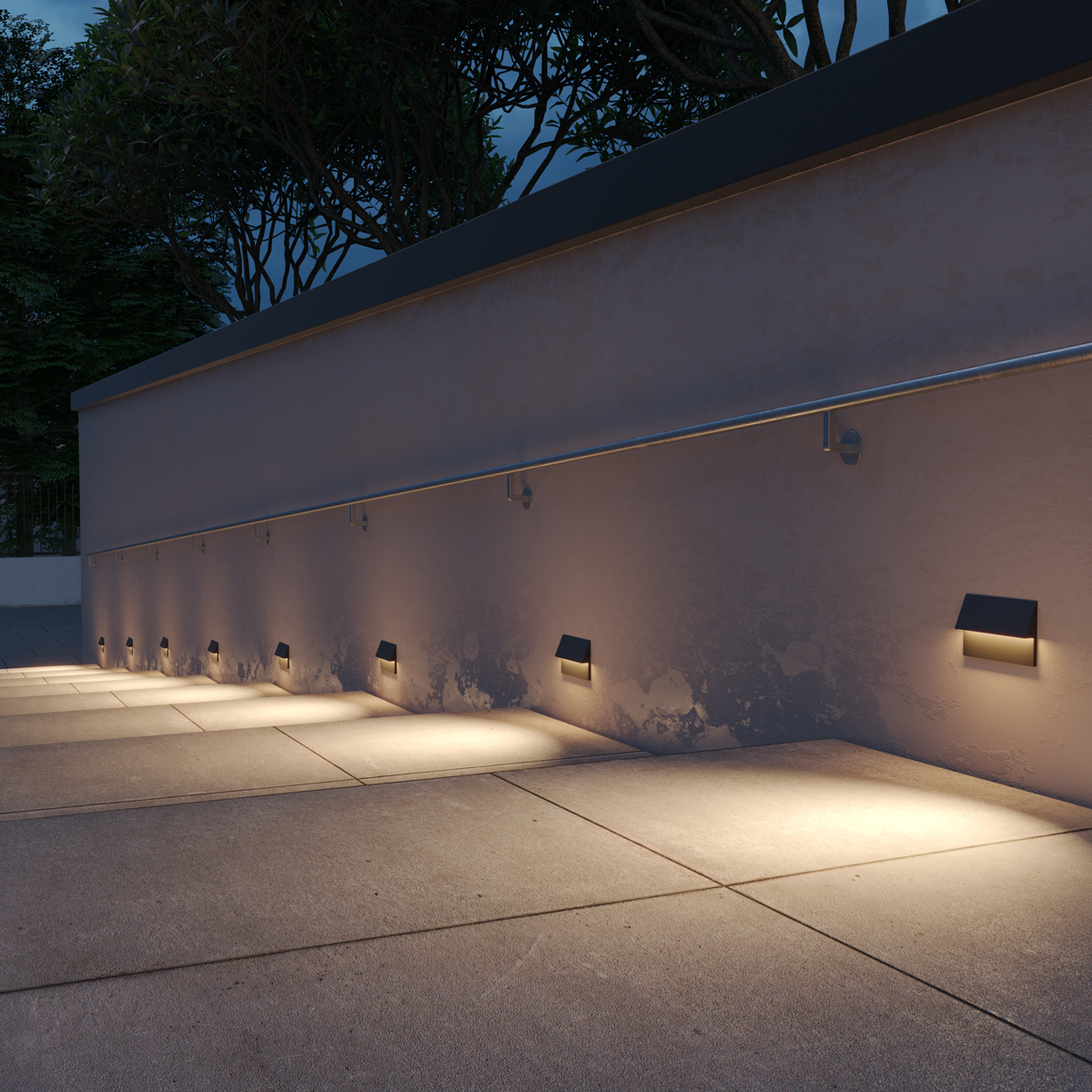 Подсветка для лестниц с переключателем цв. температуры 13 см, 3W, 2700-4000K, Novotech 359725, черный