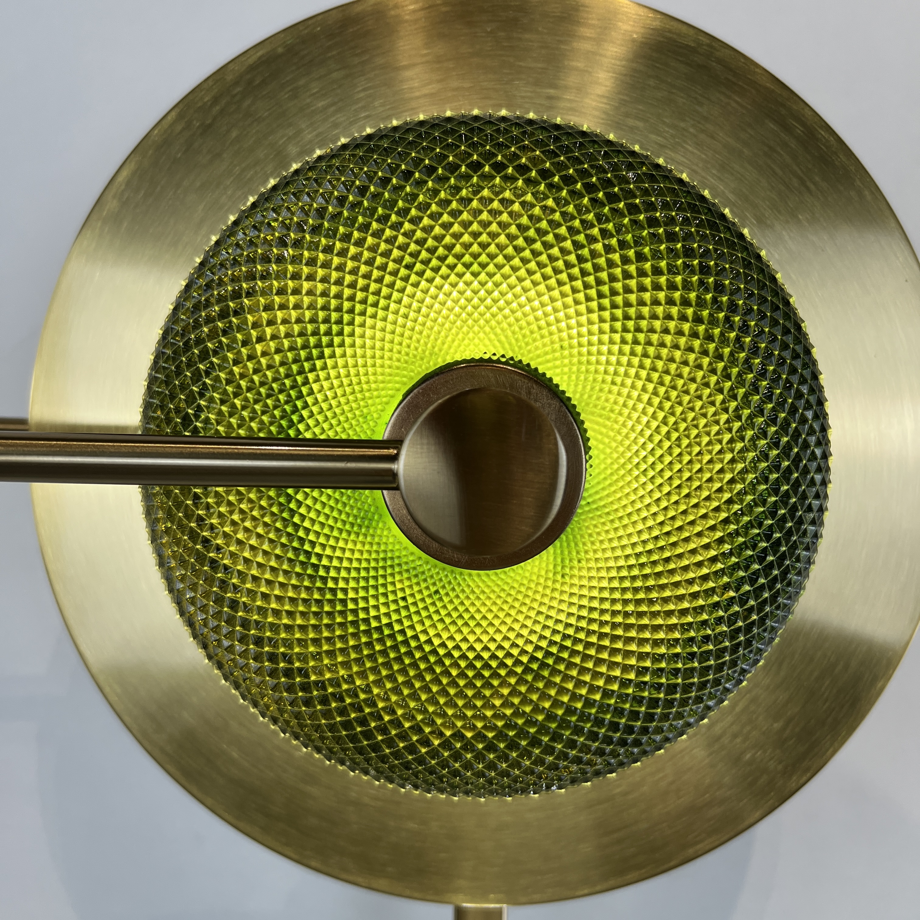 Бра Green Disk Double 28*28*59 см, 2*LED*5W, ImperiumLoft 44.651, Латунь