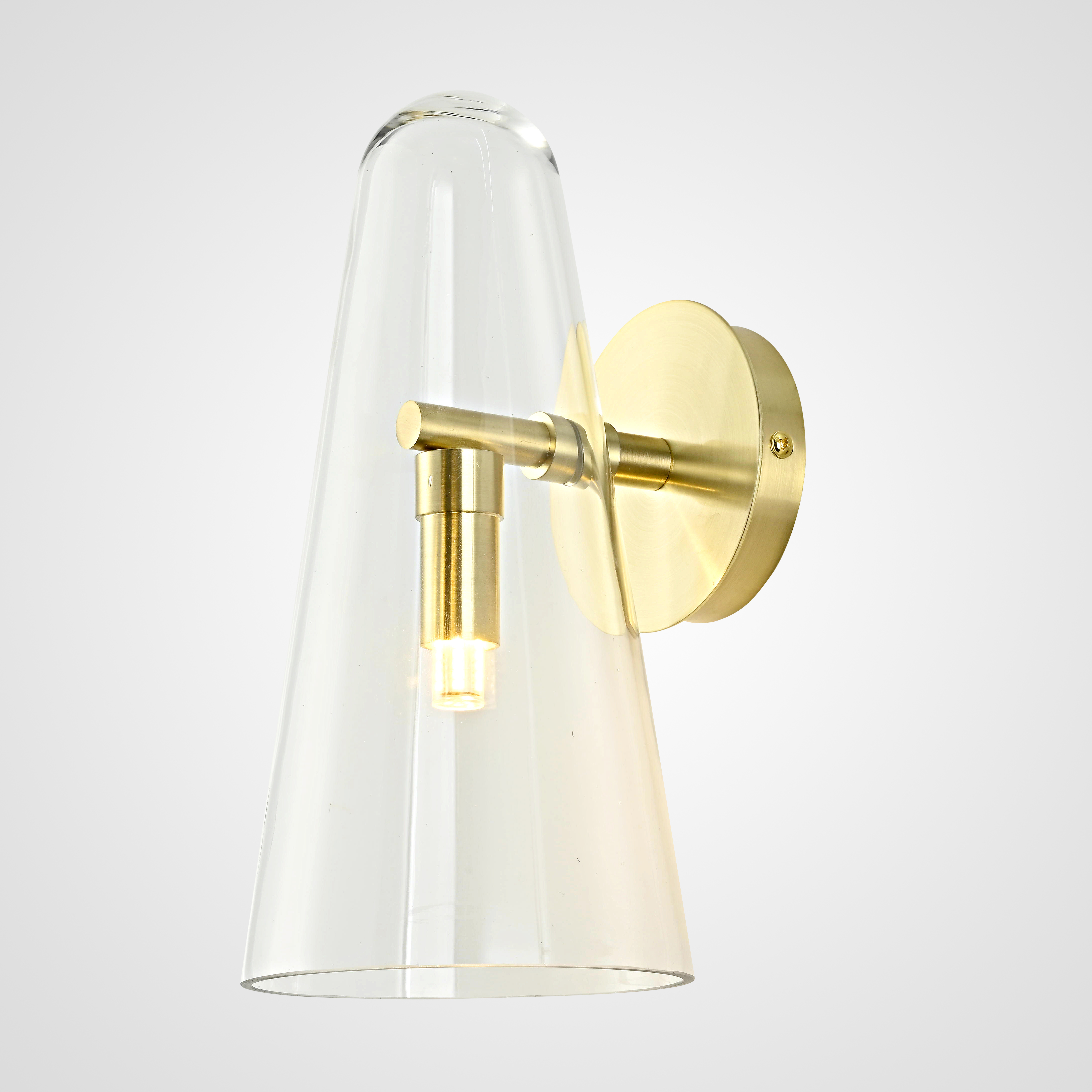 Бра Доми Sconce Transparent 22*19*19 см, 1*G9*40W, ImperiumLoft 44.1075-0, Золотистый
