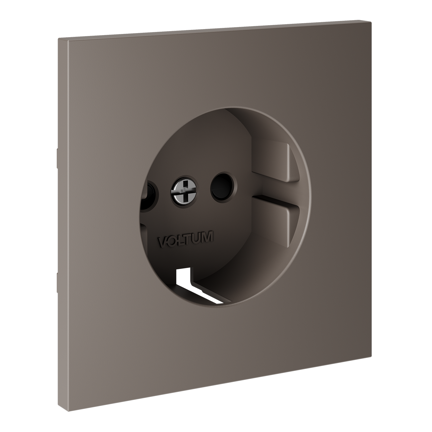 Накладка для розетки с заземлением и защитными шторками, S70, капучино Voltum VLS000714