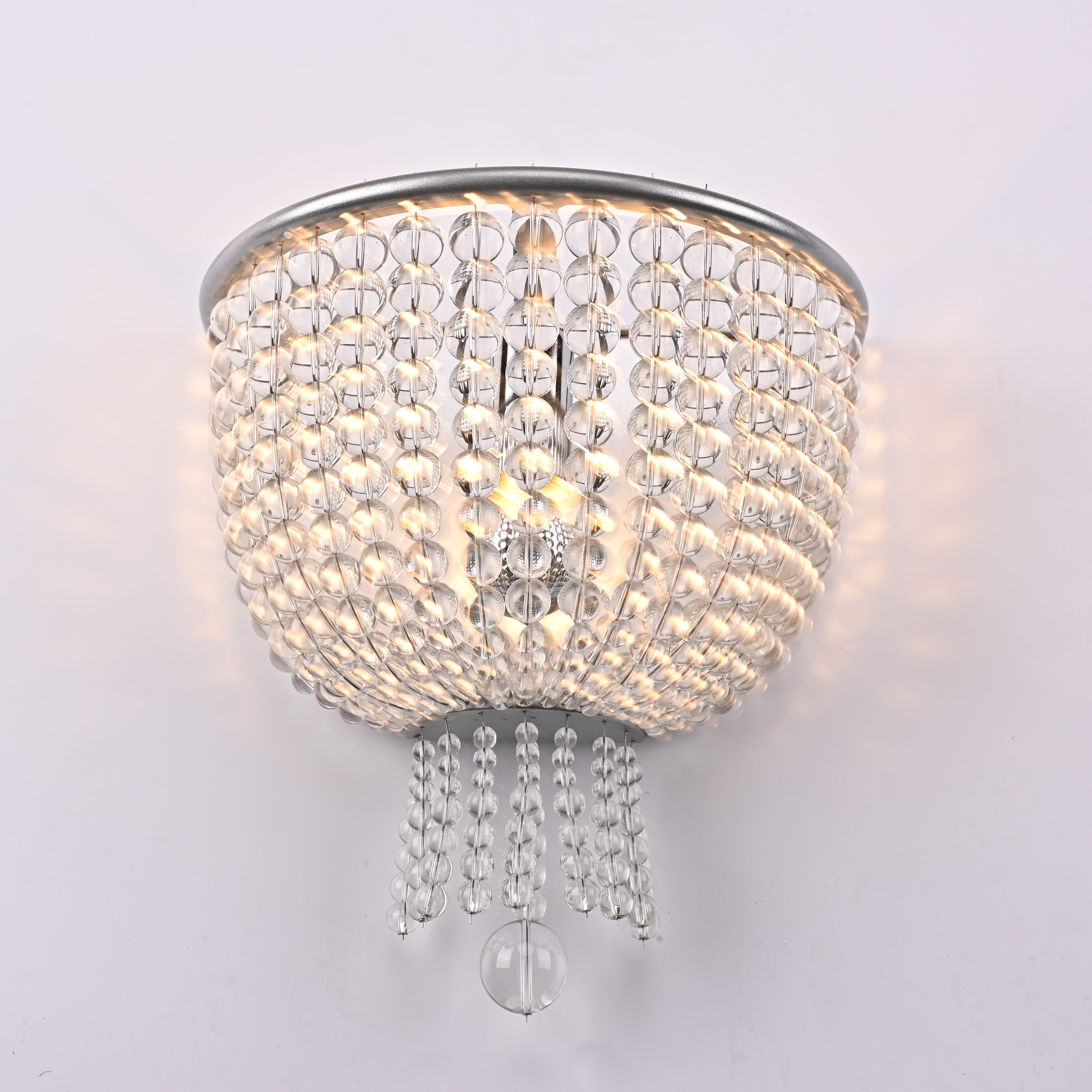Бра Jacqueline Sconce White 25*25*26 см, 1*E14*40W, ImperiumLoft 44.444, Серебристый, Латунь