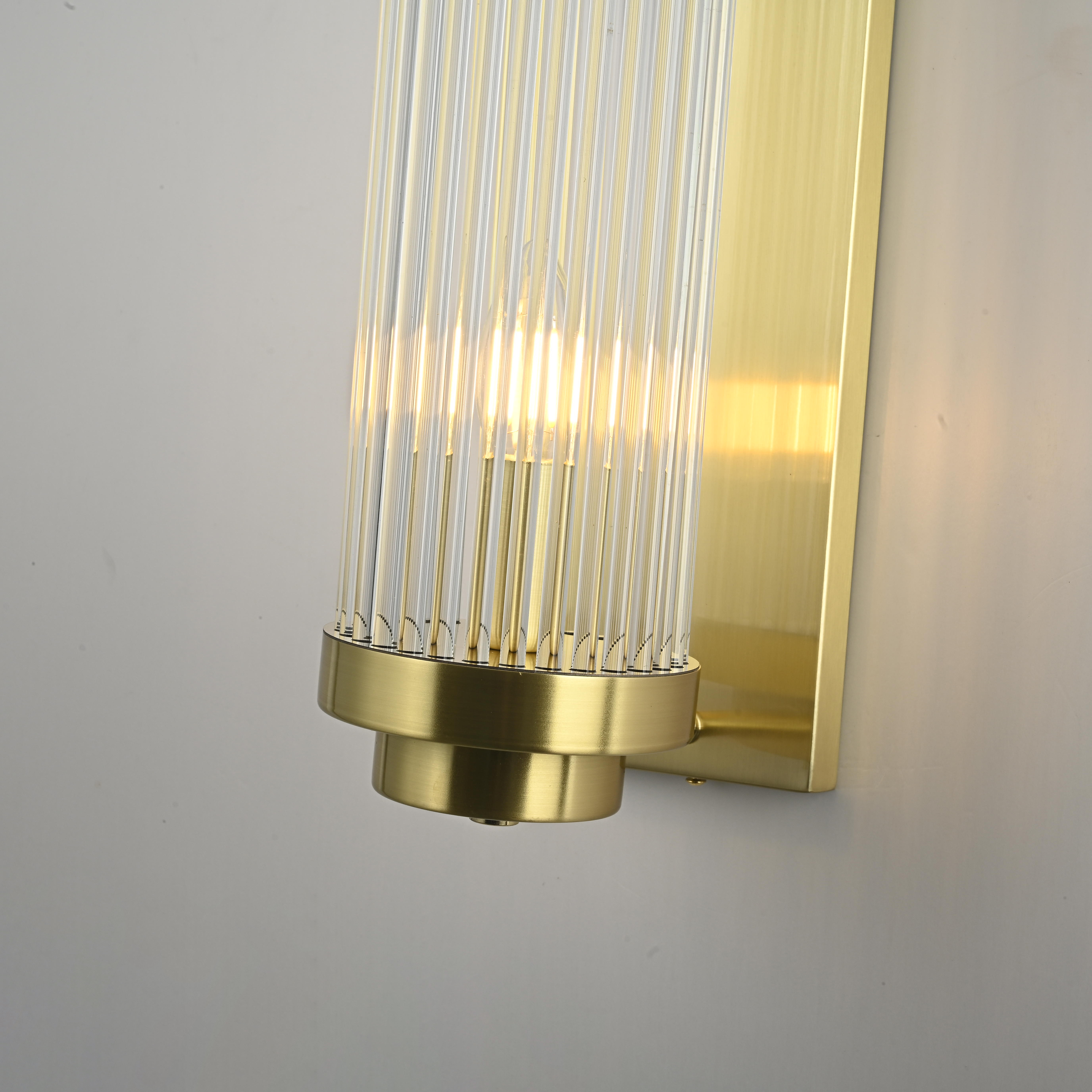 Бра Brass Kiosk 60 20*12*60 см, 2*E14*40W, ImperiumLoft 44.683-0, Латунь