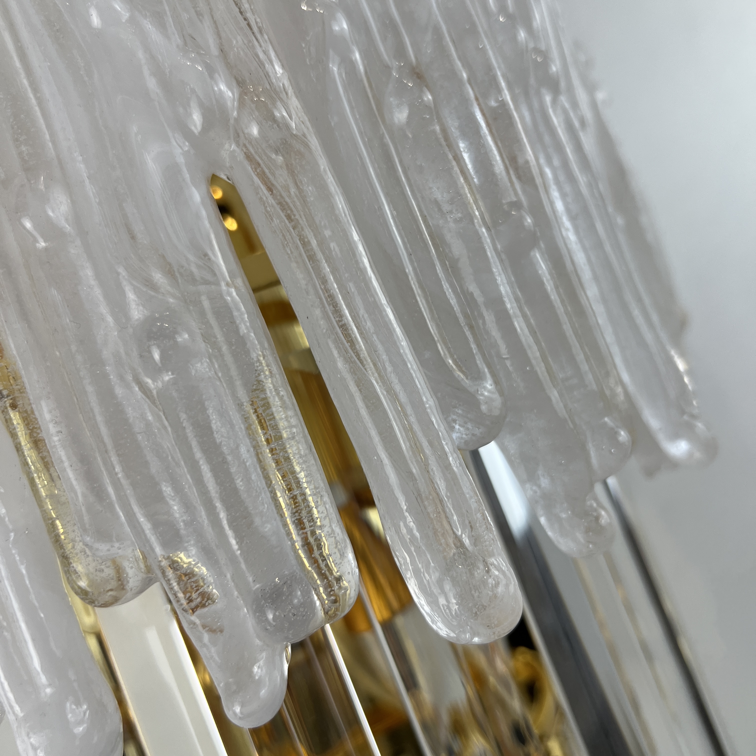 Бра Murano Glass ICE 25*25*45 см, 3*E14*40W, ImperiumLoft 44.726-0, Золотистый