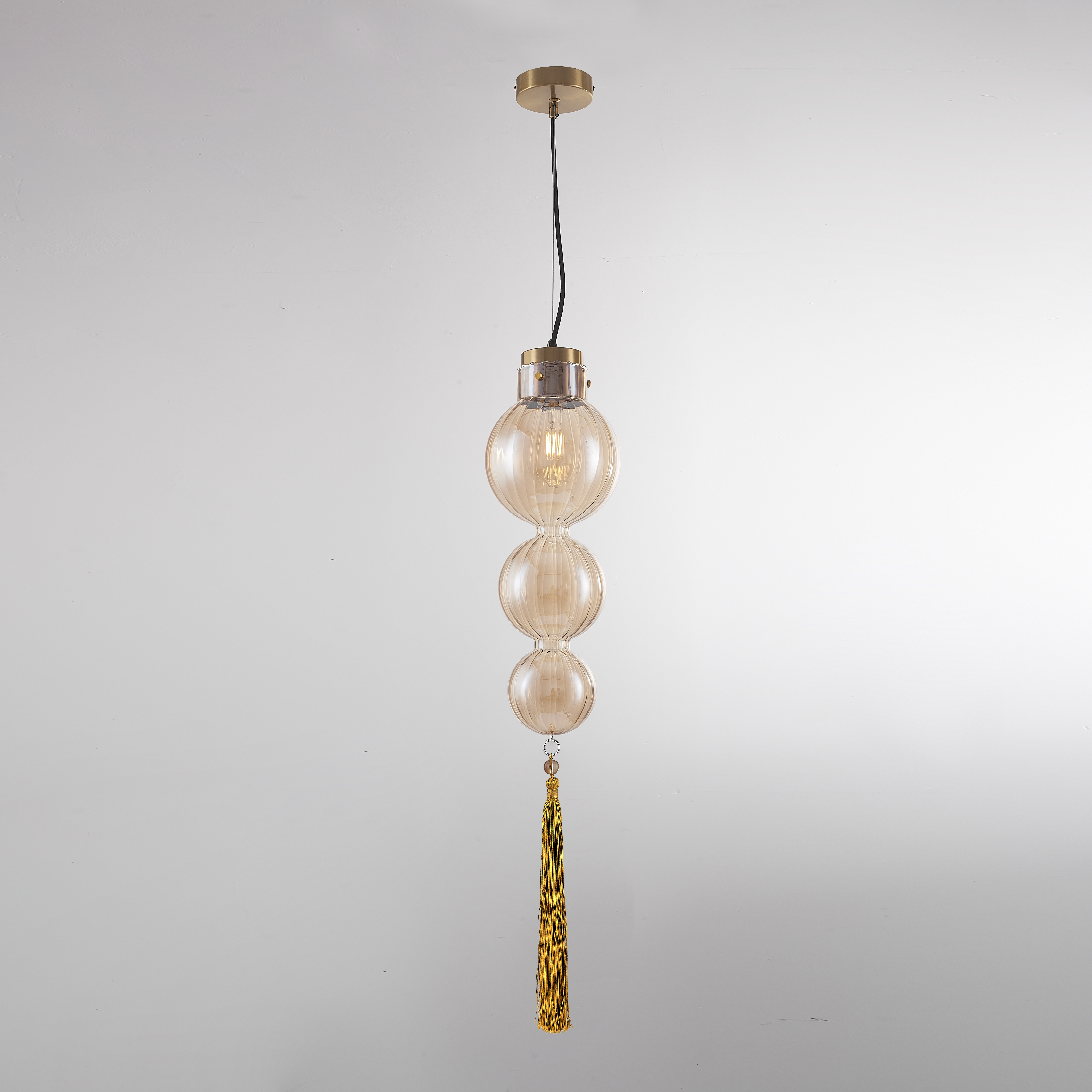 Подвесной светильник Heathfield Lighting - Medina Pendant Brown 17*17*80 см, 1*E27*60W, ImperiumLoft 40.2682-0, Золотистый