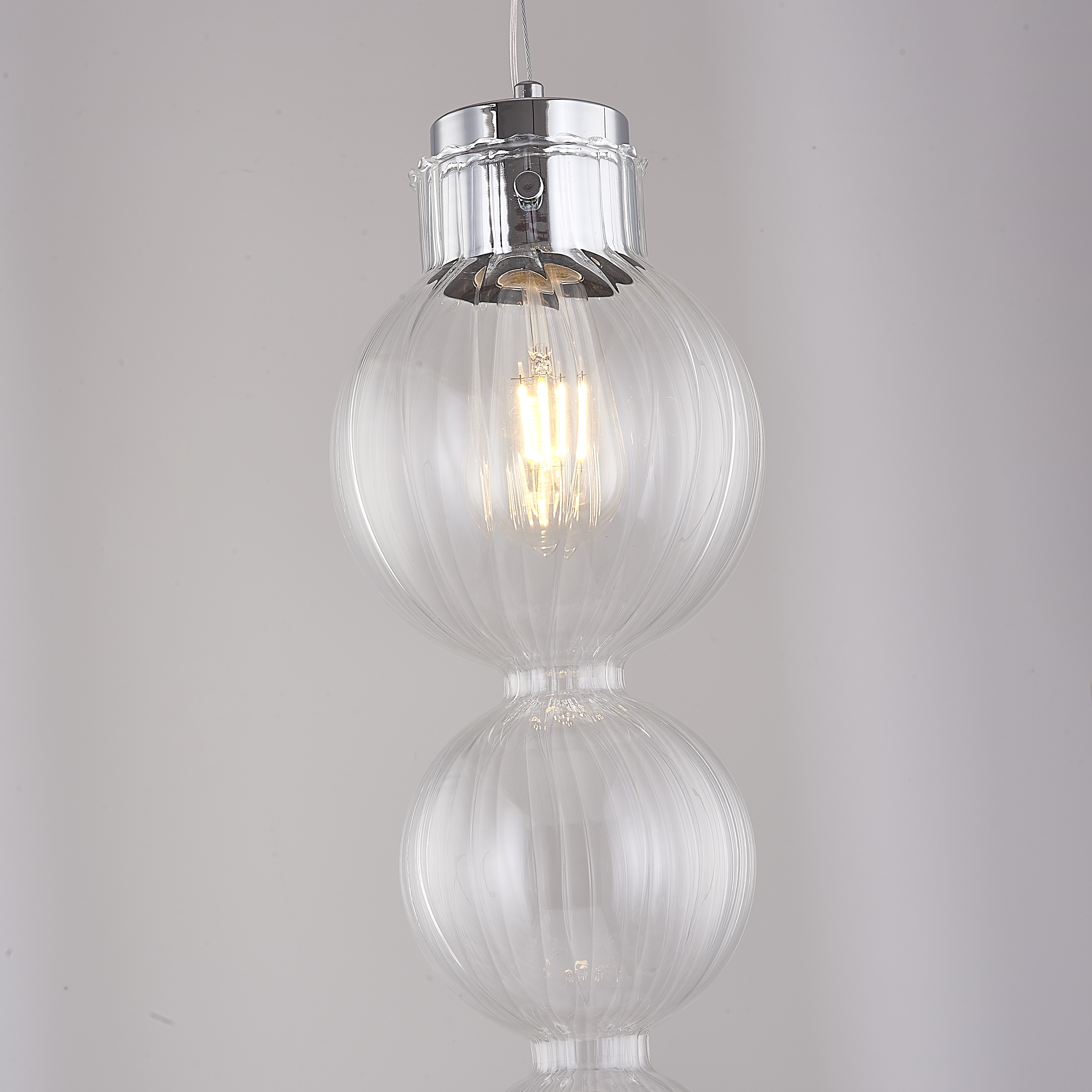Подвесной светильник Heathfield Lighting - Medina Pendant Transparent 80*17*80 см, 1*E27*60W, ImperiumLoft 40.2682-0, Хром