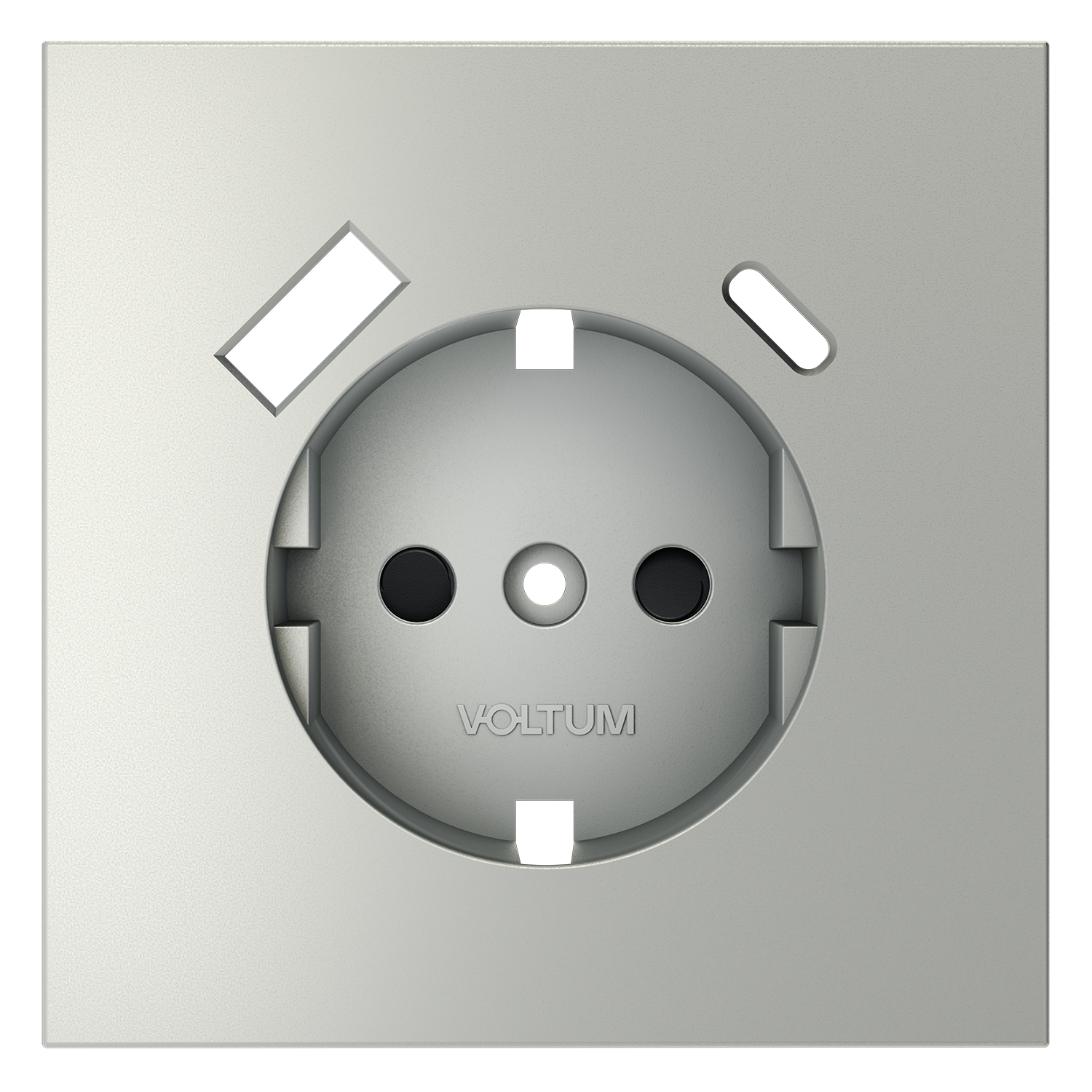 Накладка для розетки с заземлением и защитными шторками, с USB A+C, сталь Voltum S70 VLS001005, Пластик Soft touch