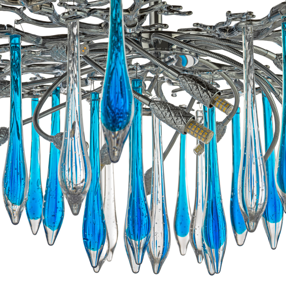 Люстра потолочная *100*55 см, 14*G9*40W, Dio D`arte Tavenna Nickel Tavenna H 1.3.100.178 N, никель