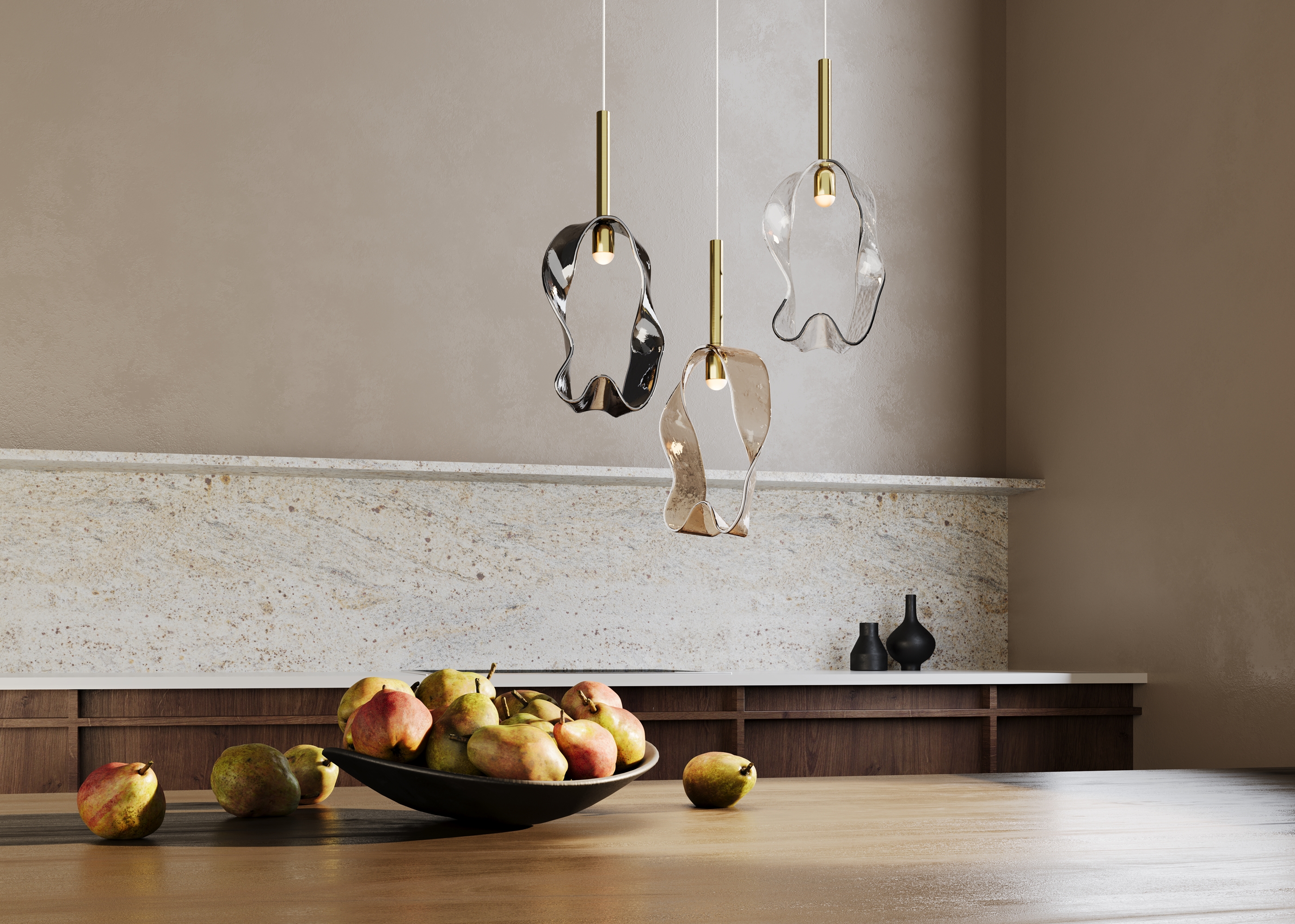 Подвесной светильник 16,2*5,5*49,3-339,3 см, *LED*3W, Maytoni Shiori MOD524PL-L3BSK3, Латунь