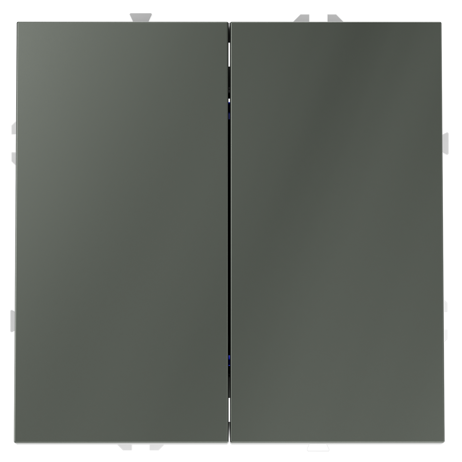 Перекрестный переключатель встраиваемый двухклавишный 10А, титан Voltum S70 VLS020506, Пластик Soft touch