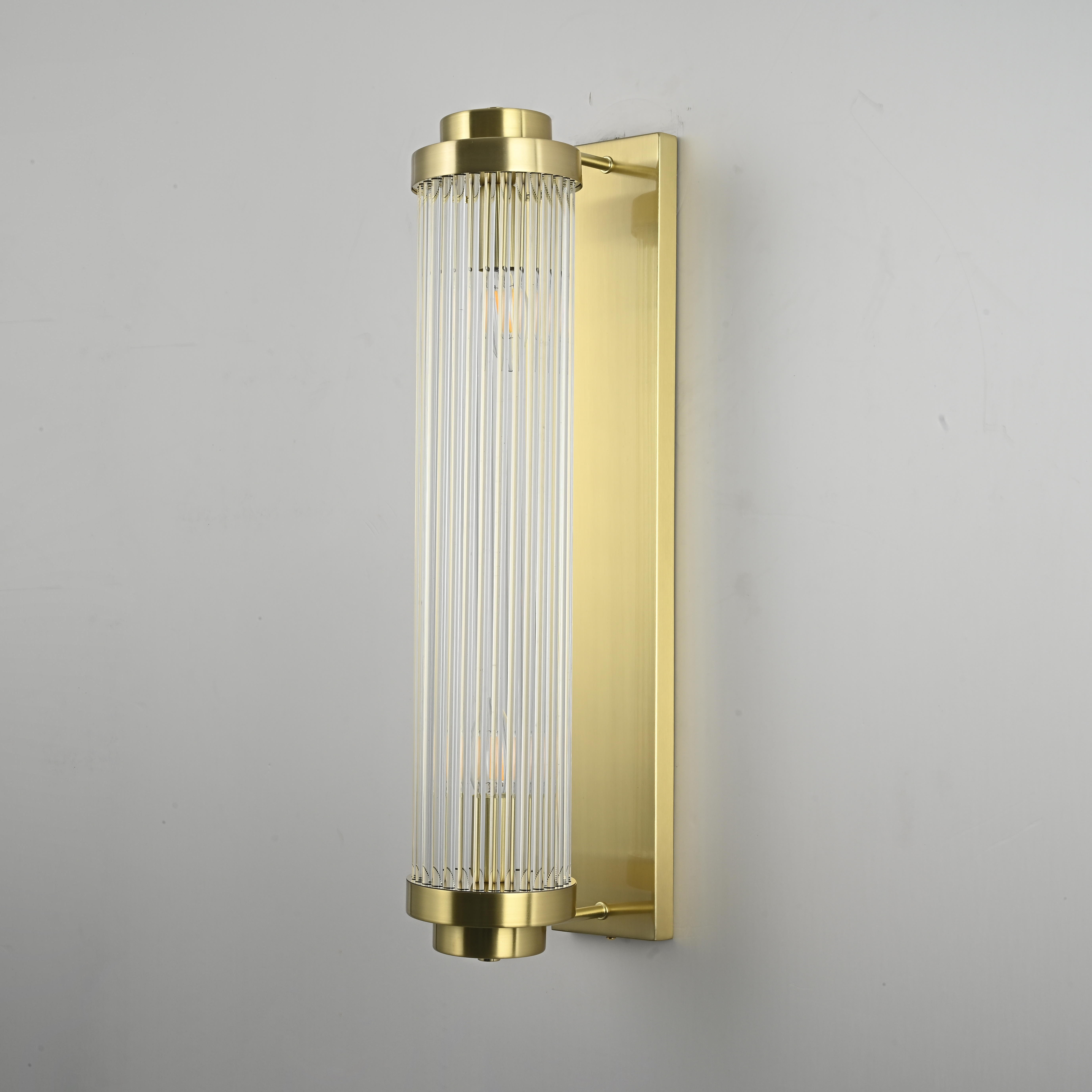 Бра Brass Kiosk 60 20*12*60 см, 2*E14*40W, ImperiumLoft 44.683-0, Латунь