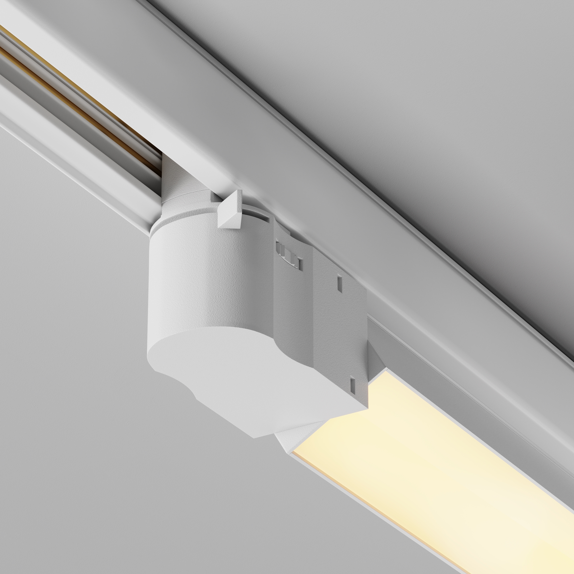 Трековый светильник 61*3,5*-6 см, *LED*20W, 2700K, Maytoni Technical Basis TR196-3-20W2.7K-W(N), Белый