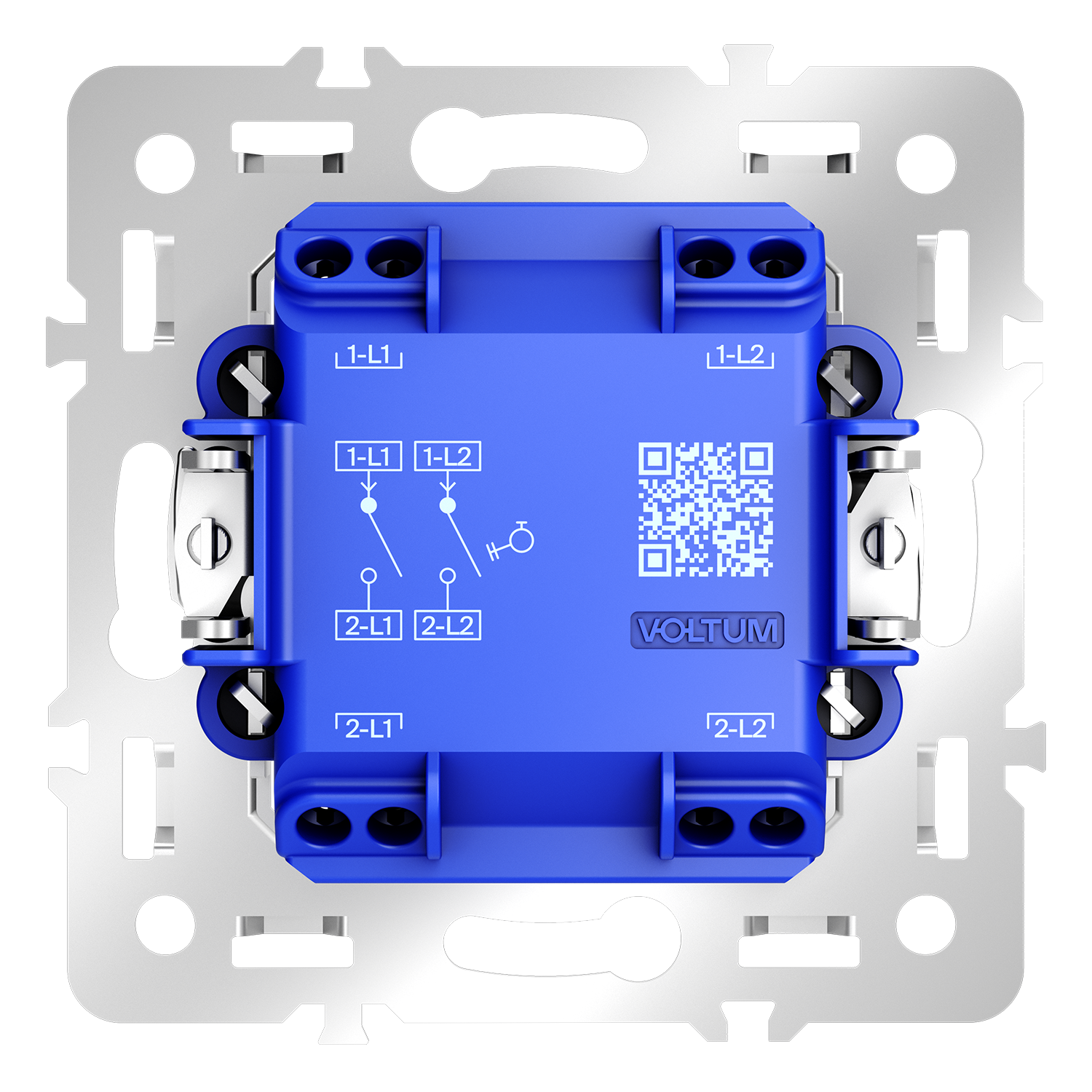 Механизм выключателя с самовозвратом двухклавишного 10А, S70 Voltum S70 VLS0206M, Металл