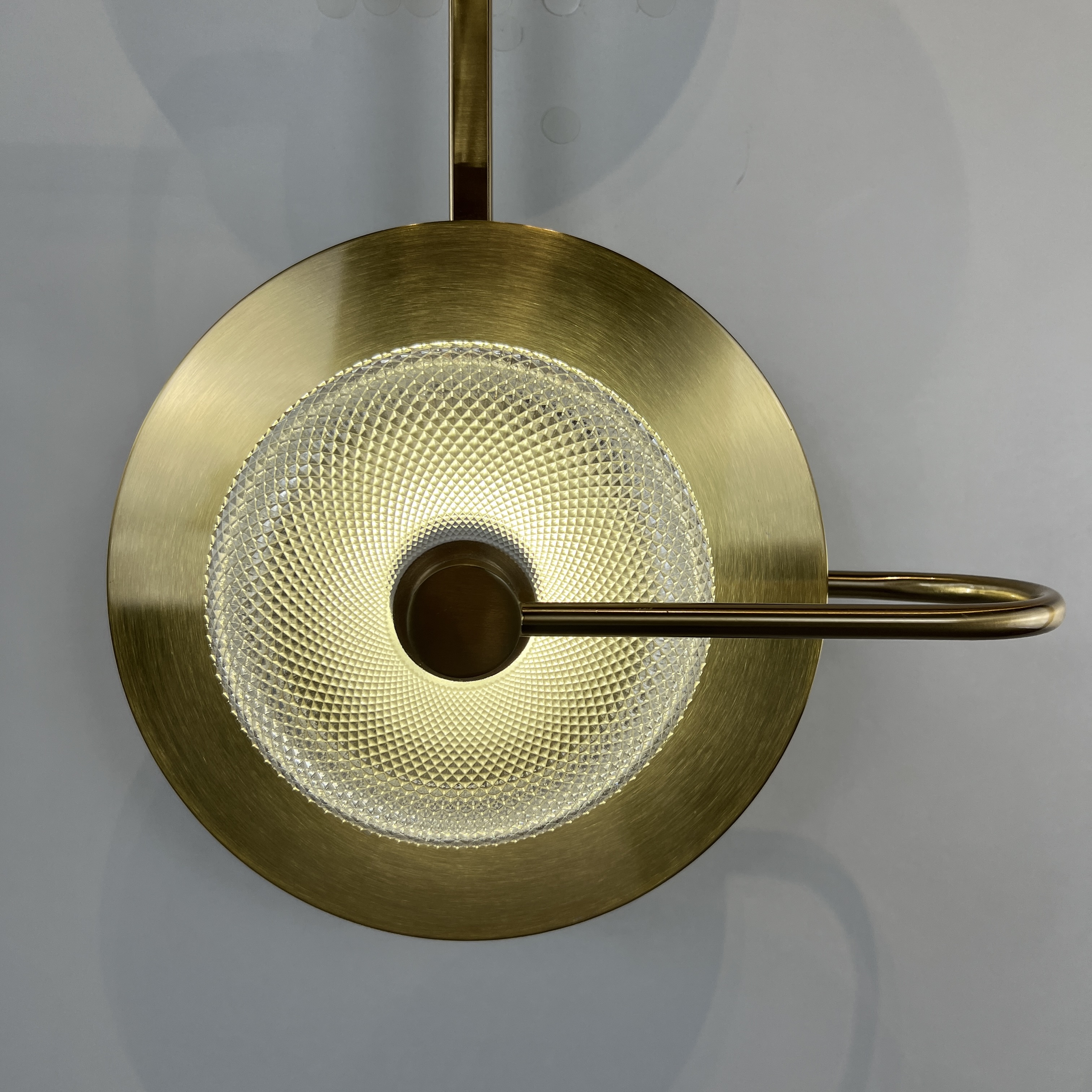 Бра Green Disk Double 28*28*59 см, 2*LED*5W, ImperiumLoft 44.651, Латунь
