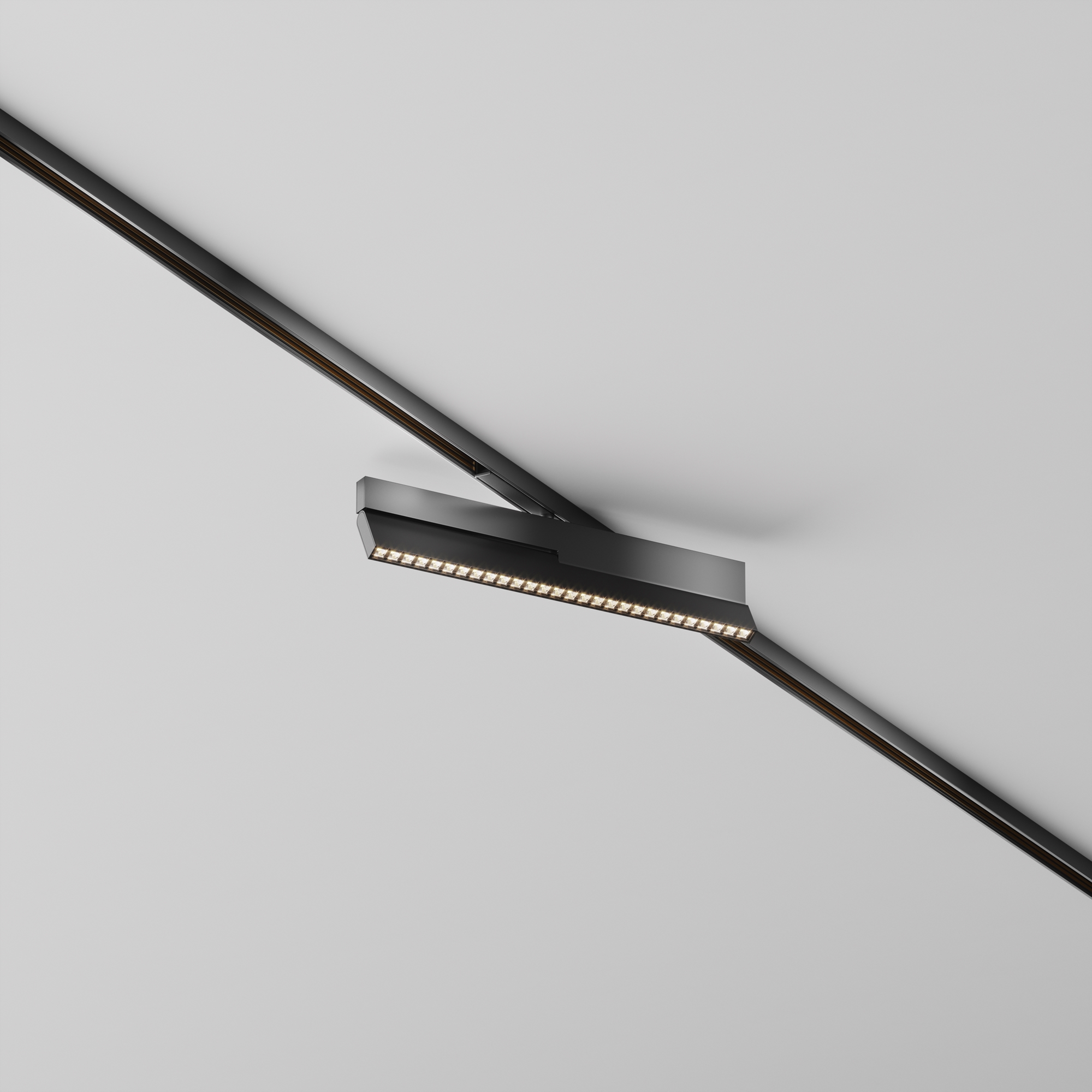 Трековый светильник Points Rot Exility X 4000K 12Вт 40° 28*1*-6 см, *LED*12W, 1360K, Maytoni Technical  TR242-2-12W4K-B, Черный