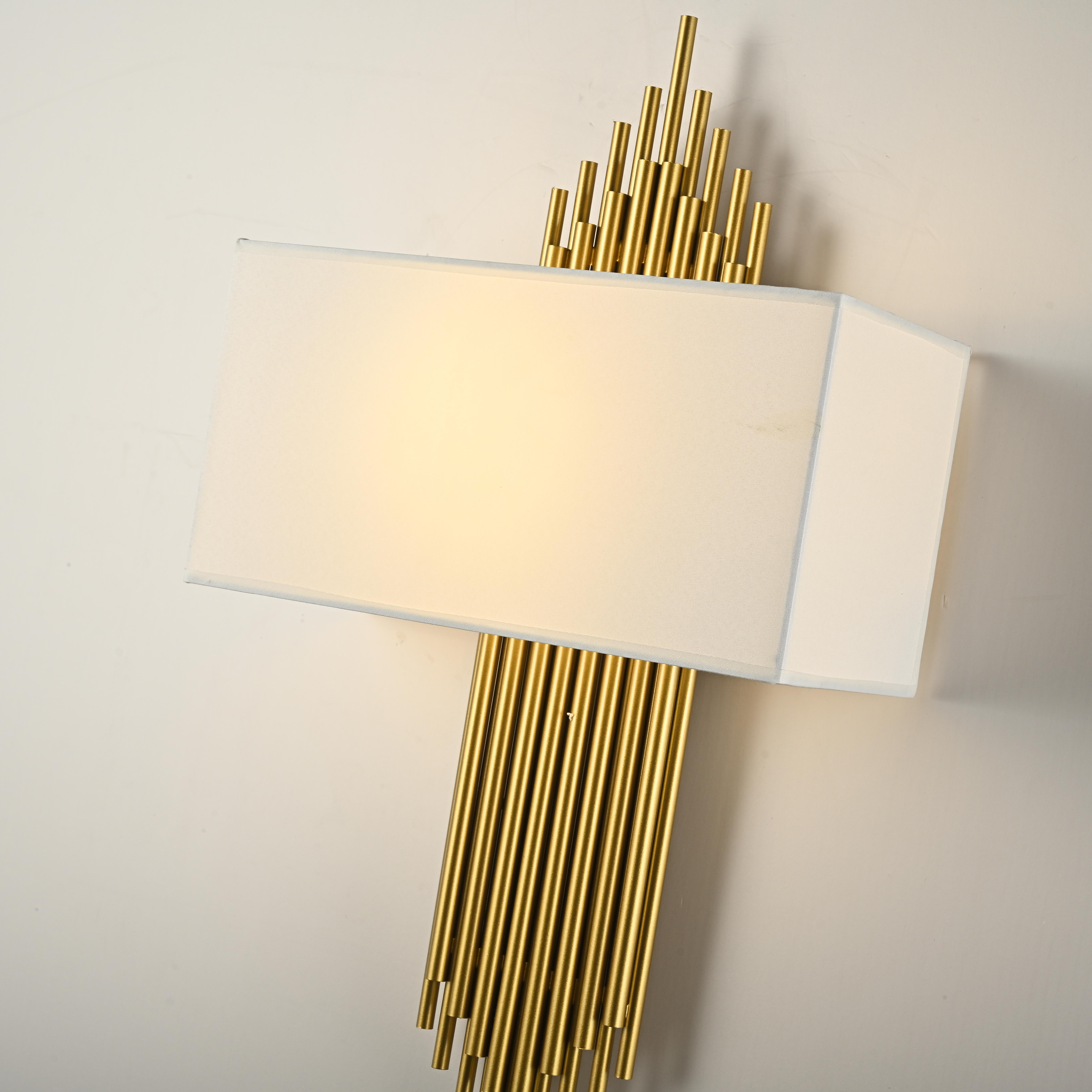 Бра Sohne CG 90-0009 FIORE White H65 W29 29*29*65 см, 2*E14*40W, 3000K, ImperiumLoft 44.27, Золотистый