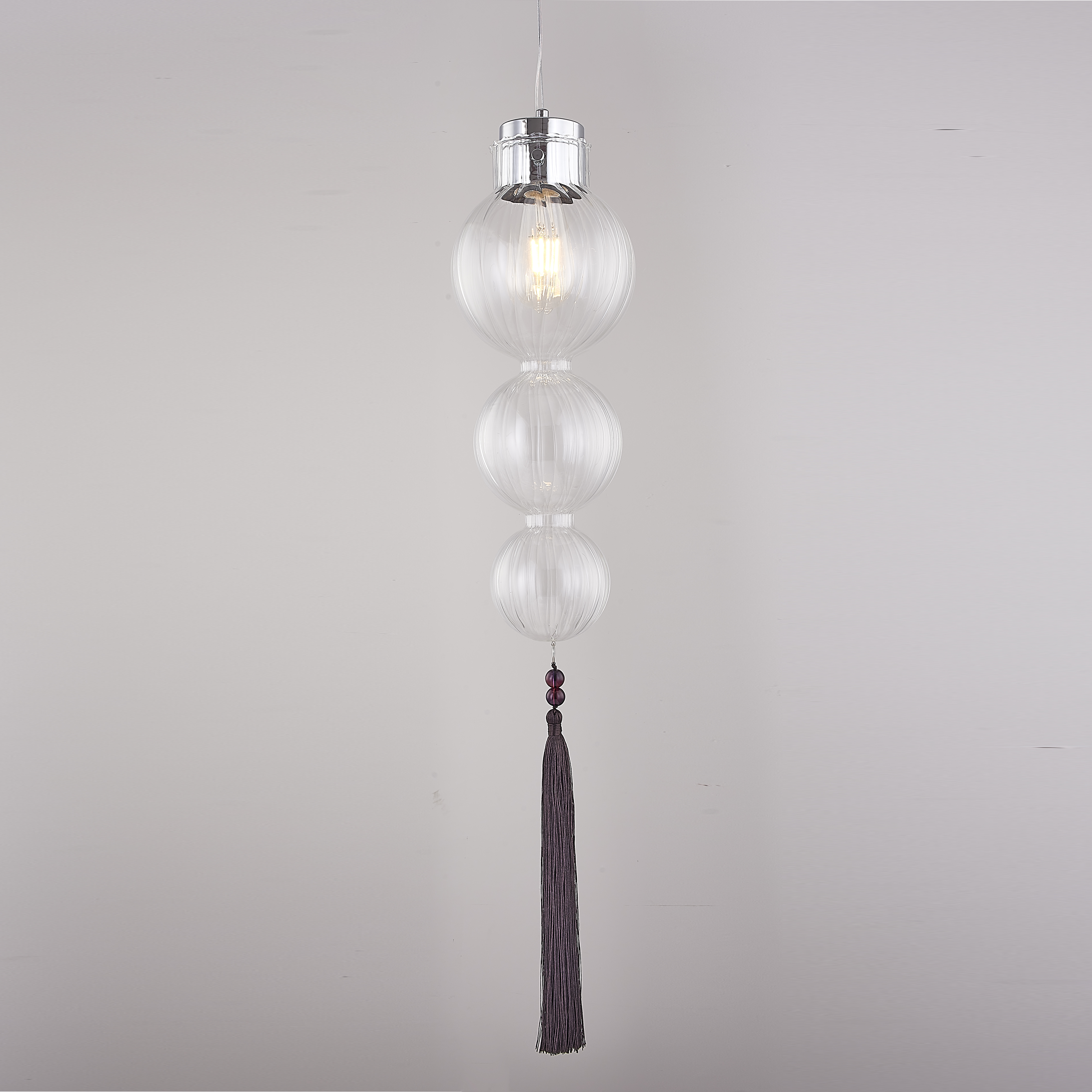 Подвесной светильник Heathfield Lighting - Medina Pendant Transparent 80*17*80 см, 1*E27*60W, ImperiumLoft 40.2682-0, Хром