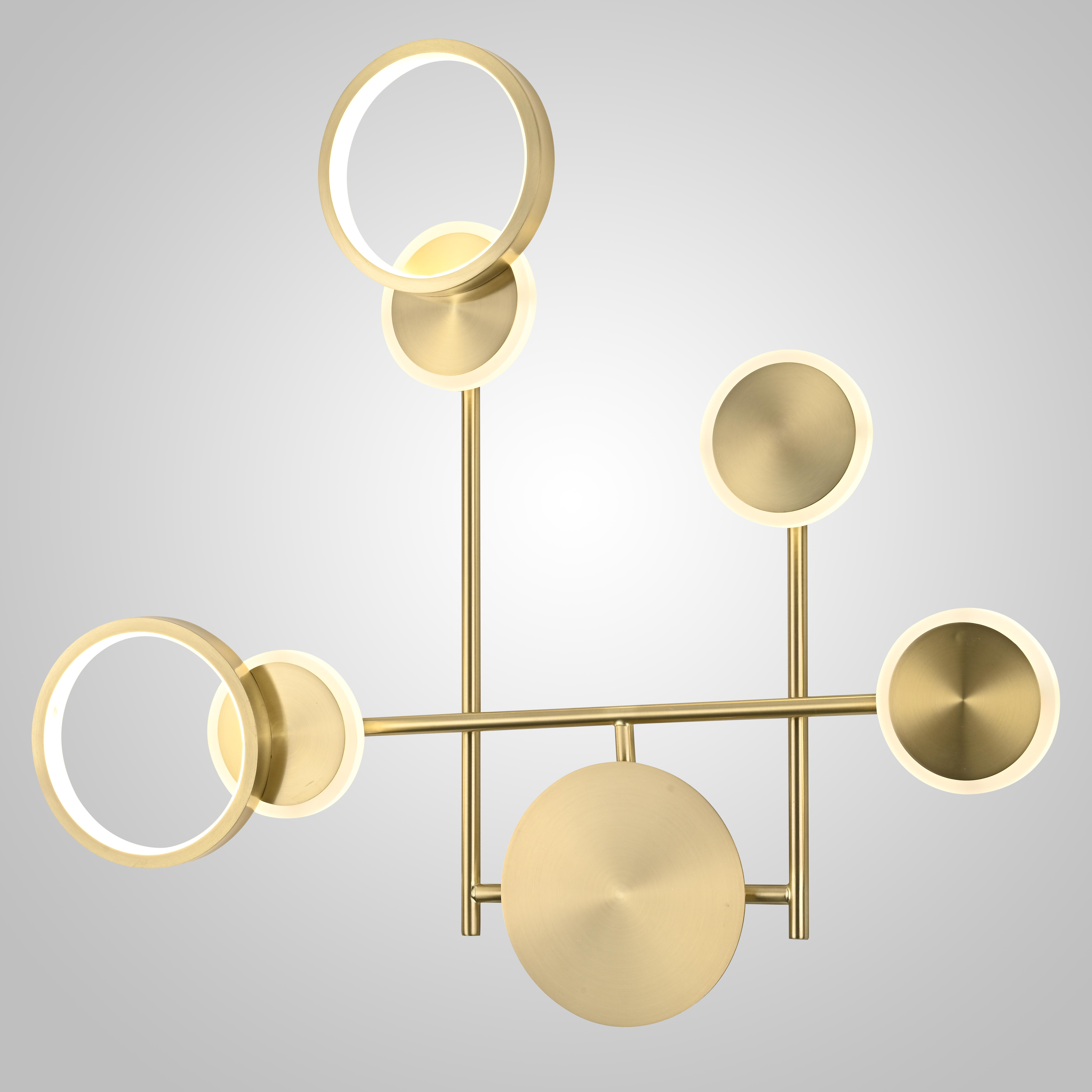 Бра ZINGY E Brass 7*65*57 см, 6*LED*4W, 3000, 4000, 5000K, ImperiumLoft zingy01, Латунь