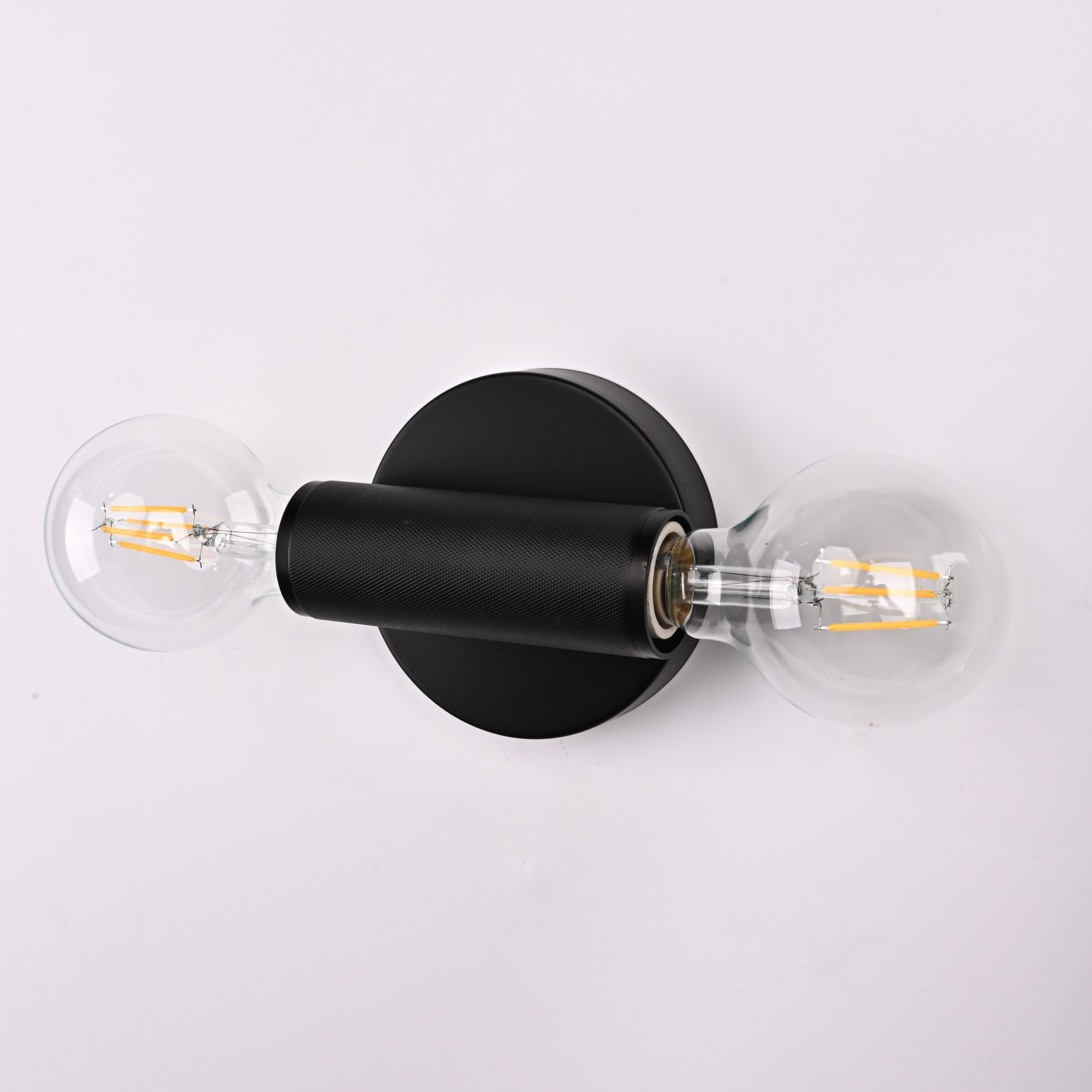 Бра RH Utilitaire Inline Sconce Black 28,5*8*10 см, 2*E27*60W, ImperiumLoft 44.558, Чёрный