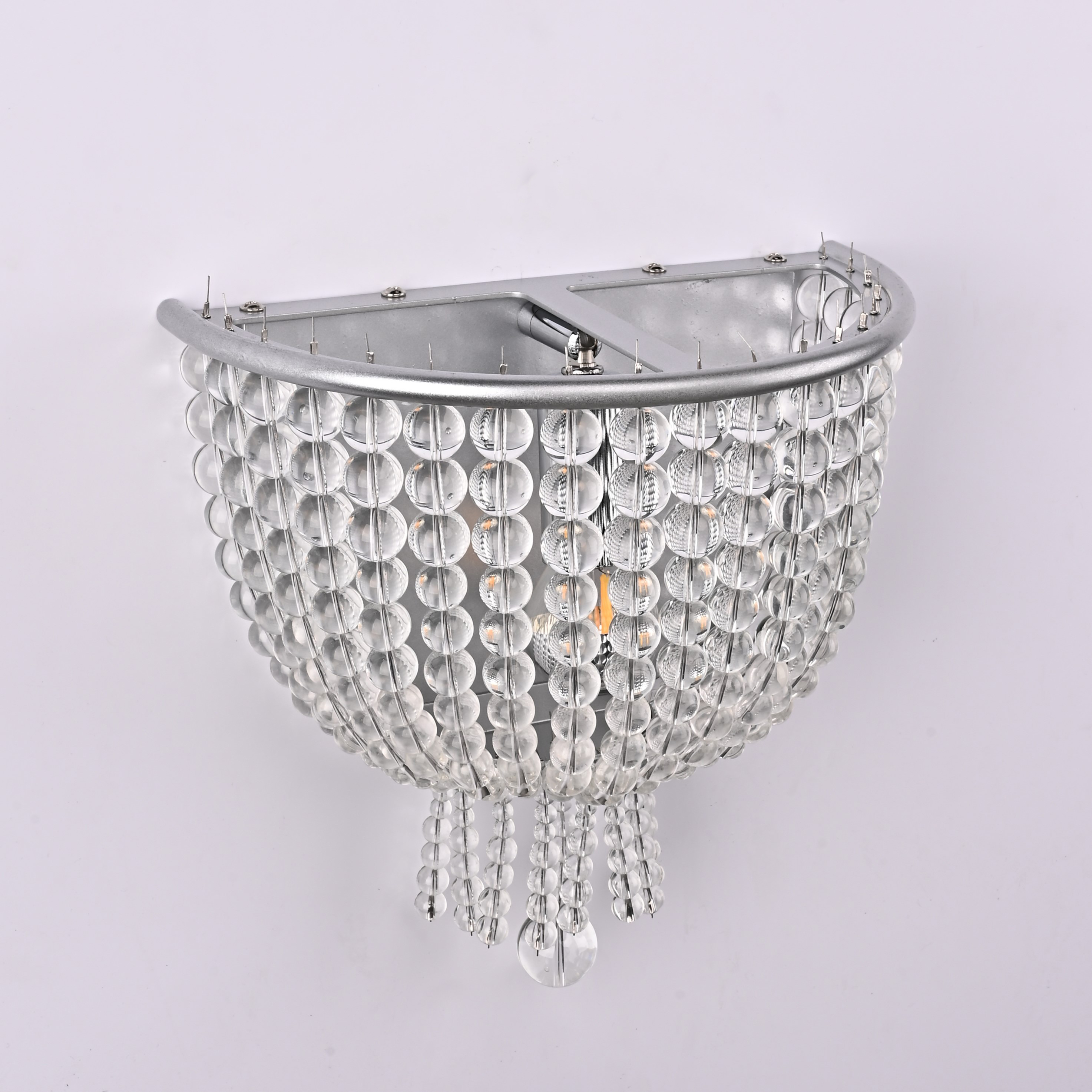 Бра Jacqueline Sconce White 25*25*26 см, 1*E14*40W, ImperiumLoft 44.444, Серебристый, Латунь