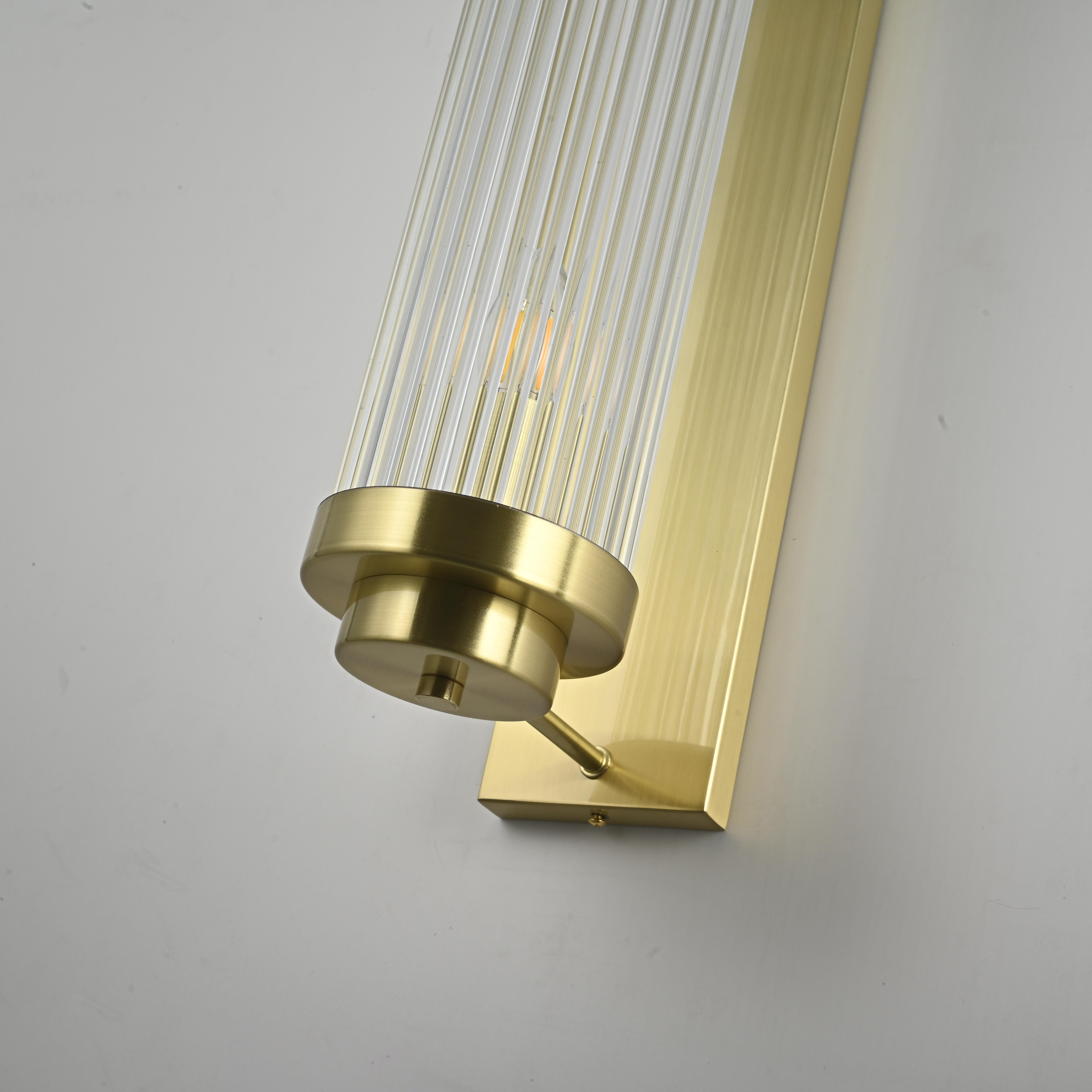 Бра Brass Kiosk 60 20*12*60 см, 2*E14*40W, ImperiumLoft 44.683-0, Латунь