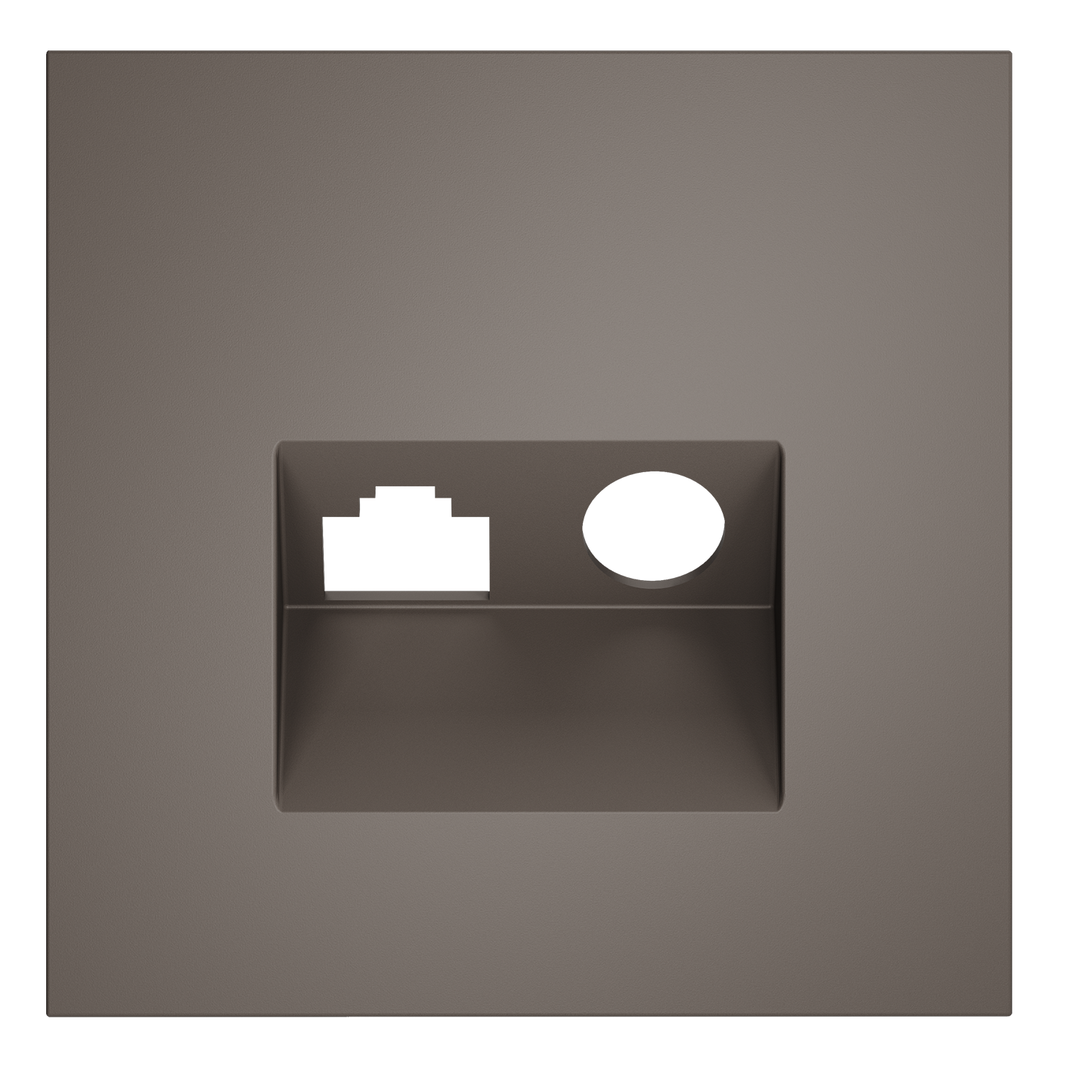 Накладка для розетки TV+RJ45 кат. 6, S70, капучино Voltum VLS002714