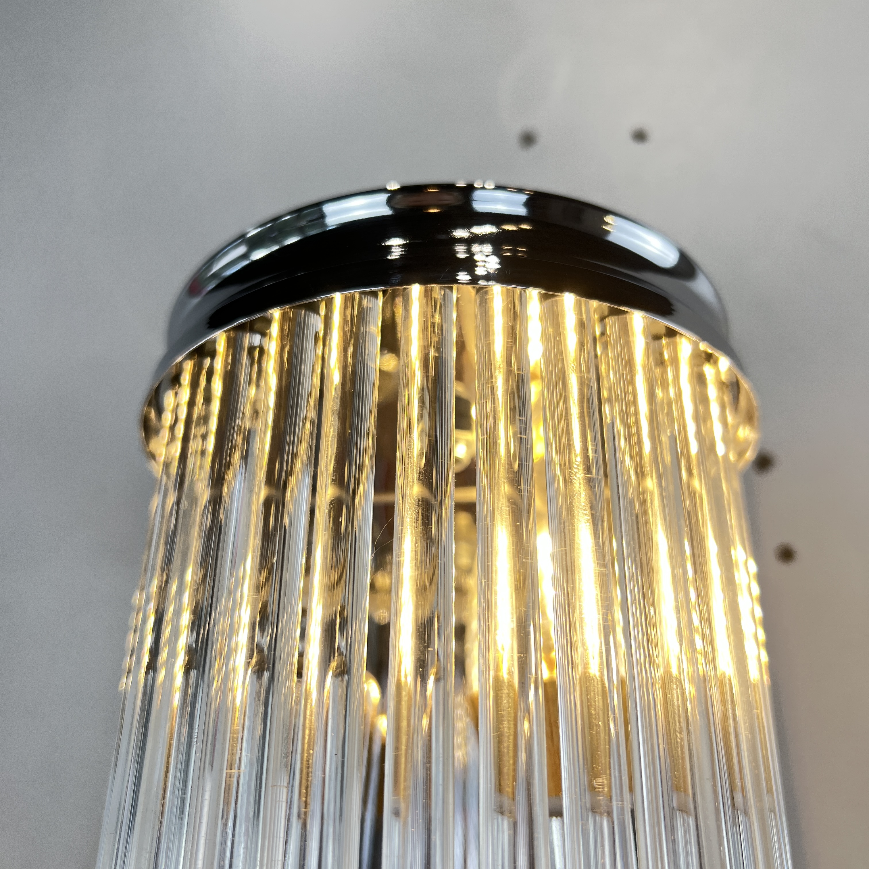 Бра Eichholtz Wall Lamp Glorious M 13*13*30 см, 1*E14*40W, ImperiumLoft 44.404, Хром