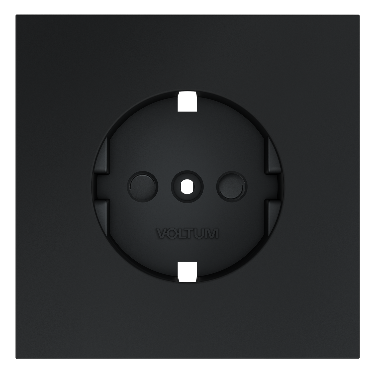 Накладка для розетки с заземлением и защитными шторками, графит Voltum S70 VLS000707, Пластик Soft touch