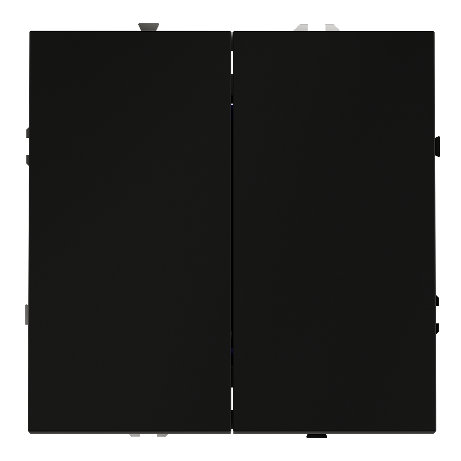 Перекрестный переключатель встраиваемый двухклавишный 10А, черный матовый Voltum S70 VLS020508, Пластик Soft touch