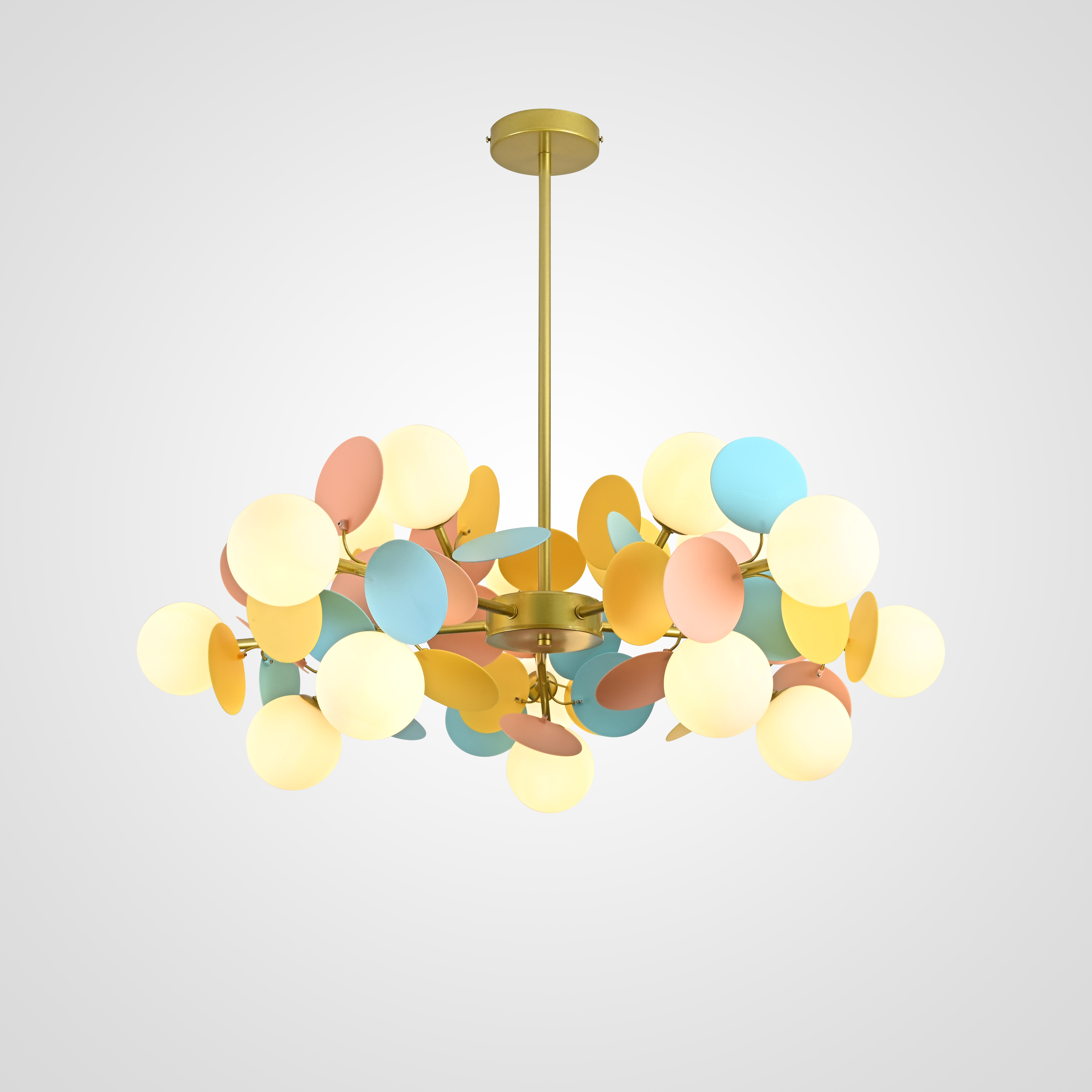 Люстра на штанге Light of MATISSE D90 90*90*30 см, 15*G9*20W, ImperiumLoft MATISSE-SELF01, Разноцветный