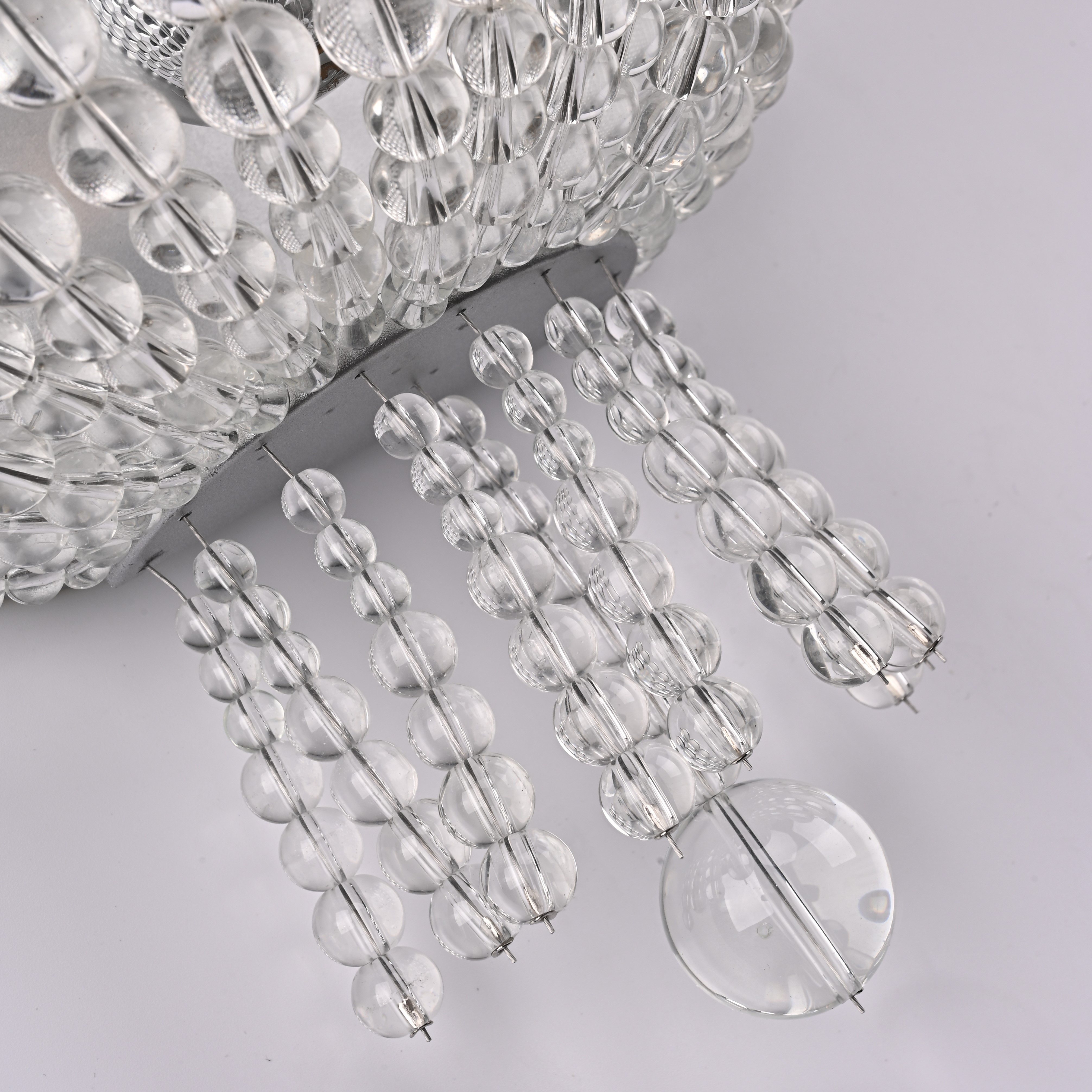 Бра Jacqueline Sconce White 25*25*26 см, 1*E14*40W, ImperiumLoft 44.444, Серебристый, Латунь