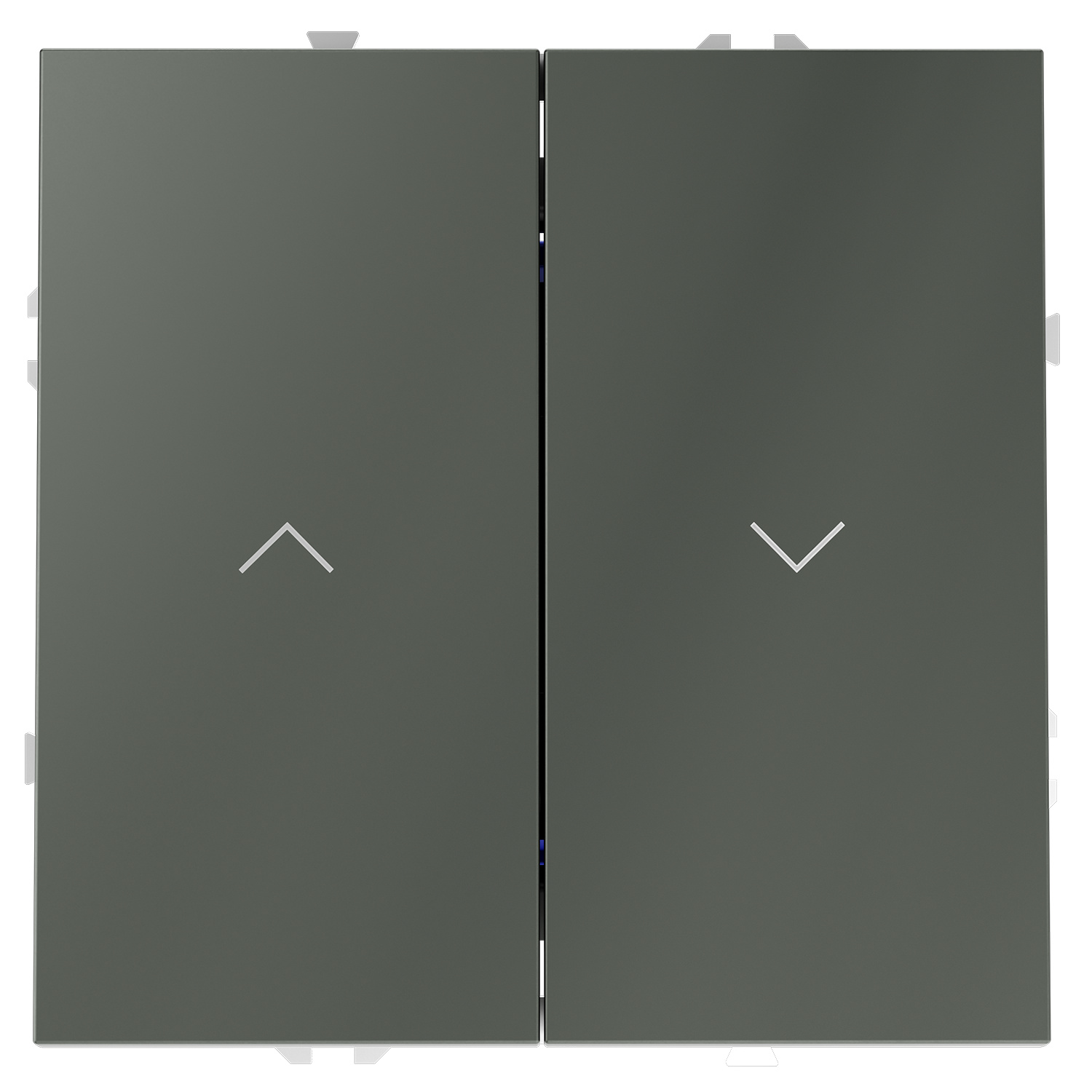 Выключатель встраиваемый для жалюзи 10А, титан Voltum S70 VLS020706, Пластик Soft touch