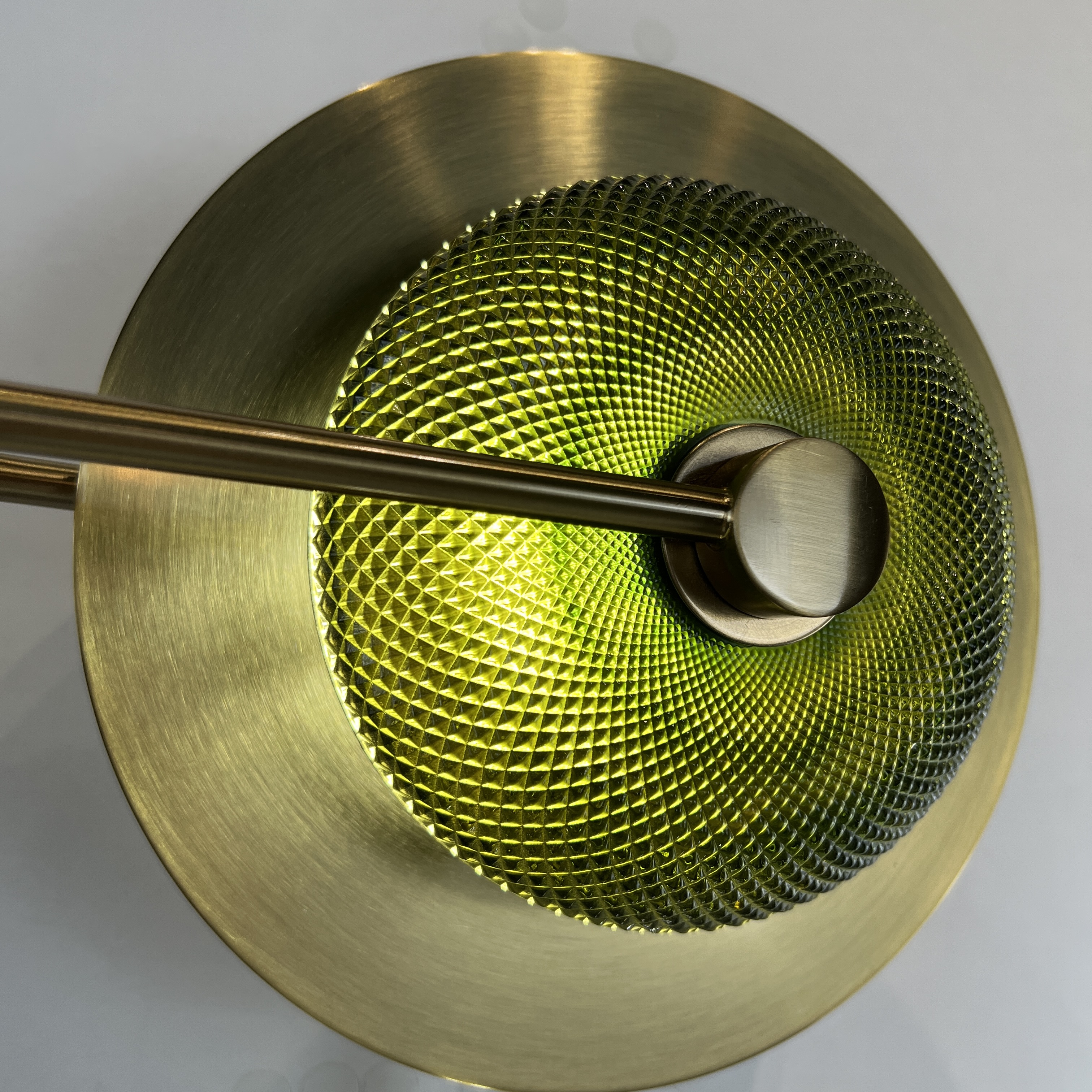 Бра Green Disk Double 28*28*59 см, 2*LED*5W, ImperiumLoft 44.651, Латунь