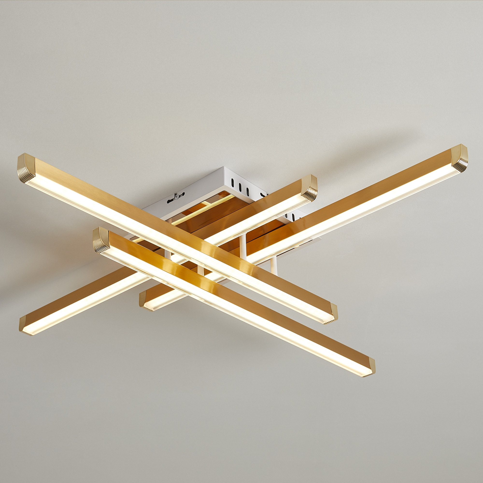 Светильник 67*67*-12 см, *LED*80W, 3000-7000K, Freya Твикс/Twiks FR6198CL-L88G, Золото