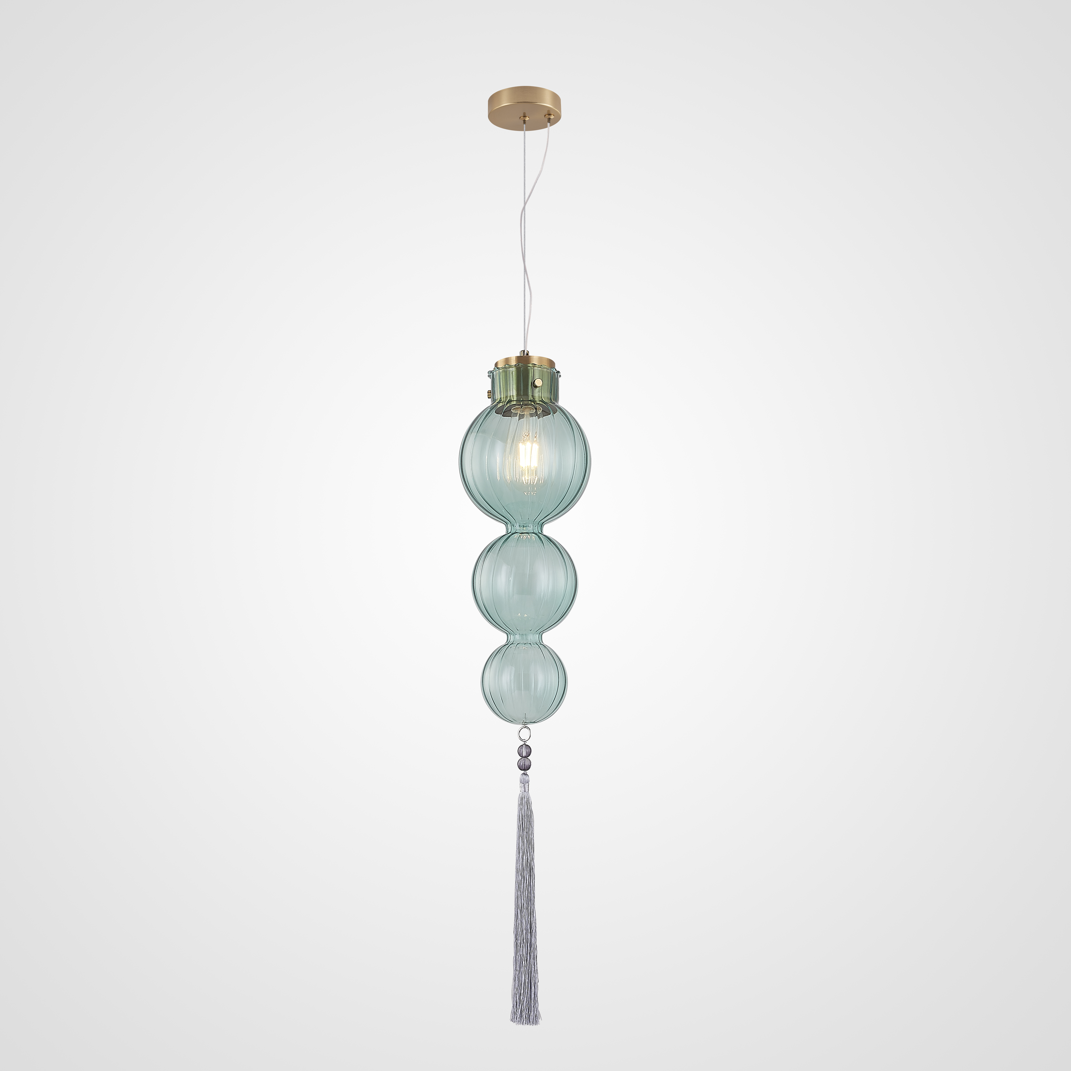 Подвесной светильник Heathfield Lighting - Medina Pendant Blue 17*17*80 см, 1*E27*60W, ImperiumLoft 40.2682-0, Золотистый