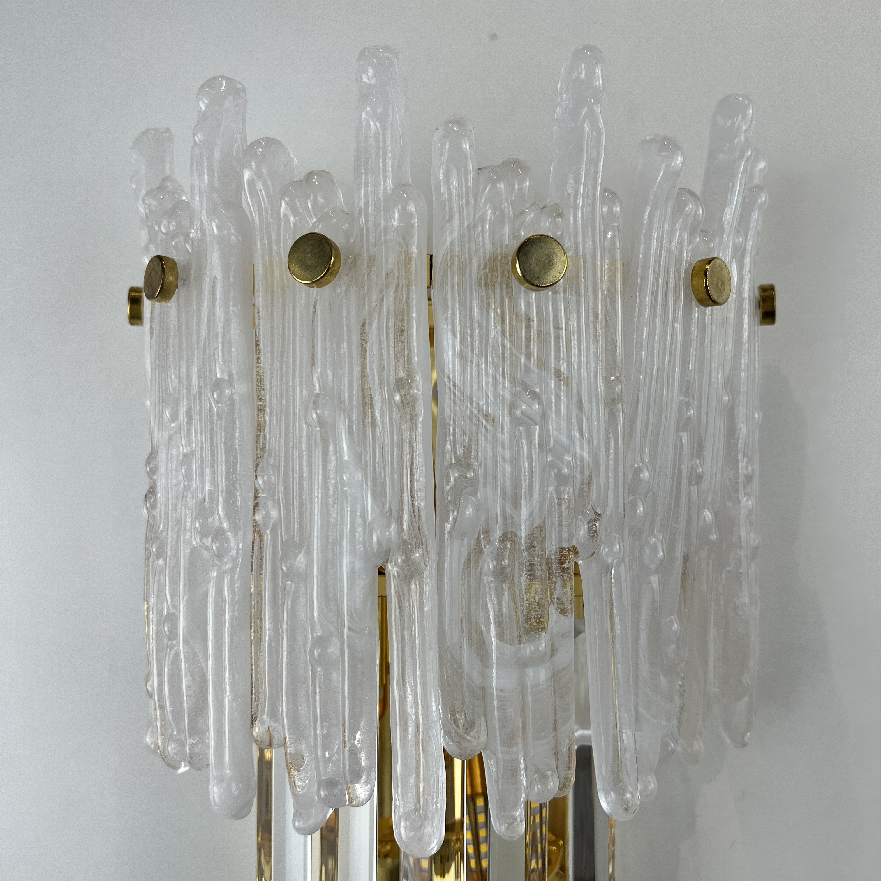 Бра Murano Glass ICE 25*25*45 см, 3*E14*40W, ImperiumLoft 44.726-0, Золотистый
