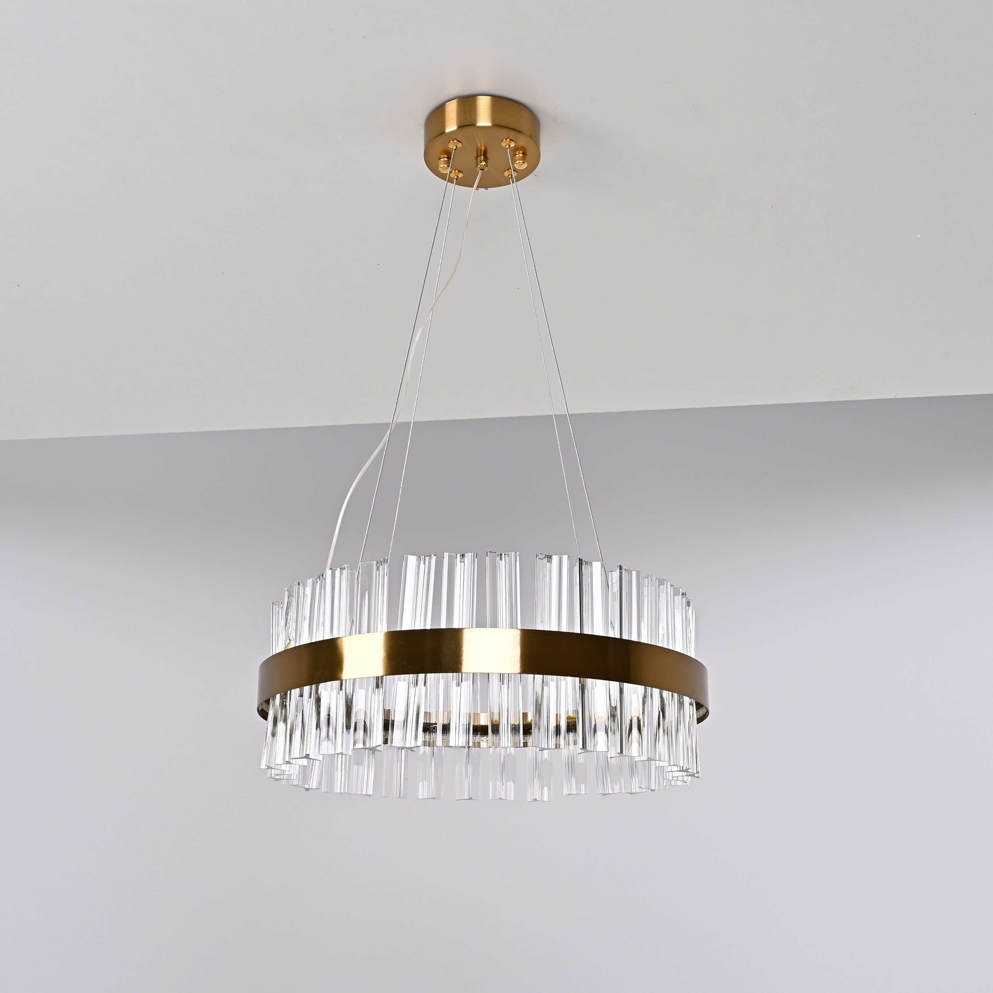 Подвесная люстра Saturno Not Baroncelli Suspension D40 40*40*18 см, 1*LED*20W, ImperiumLoft 40.1643-0, Золотистый