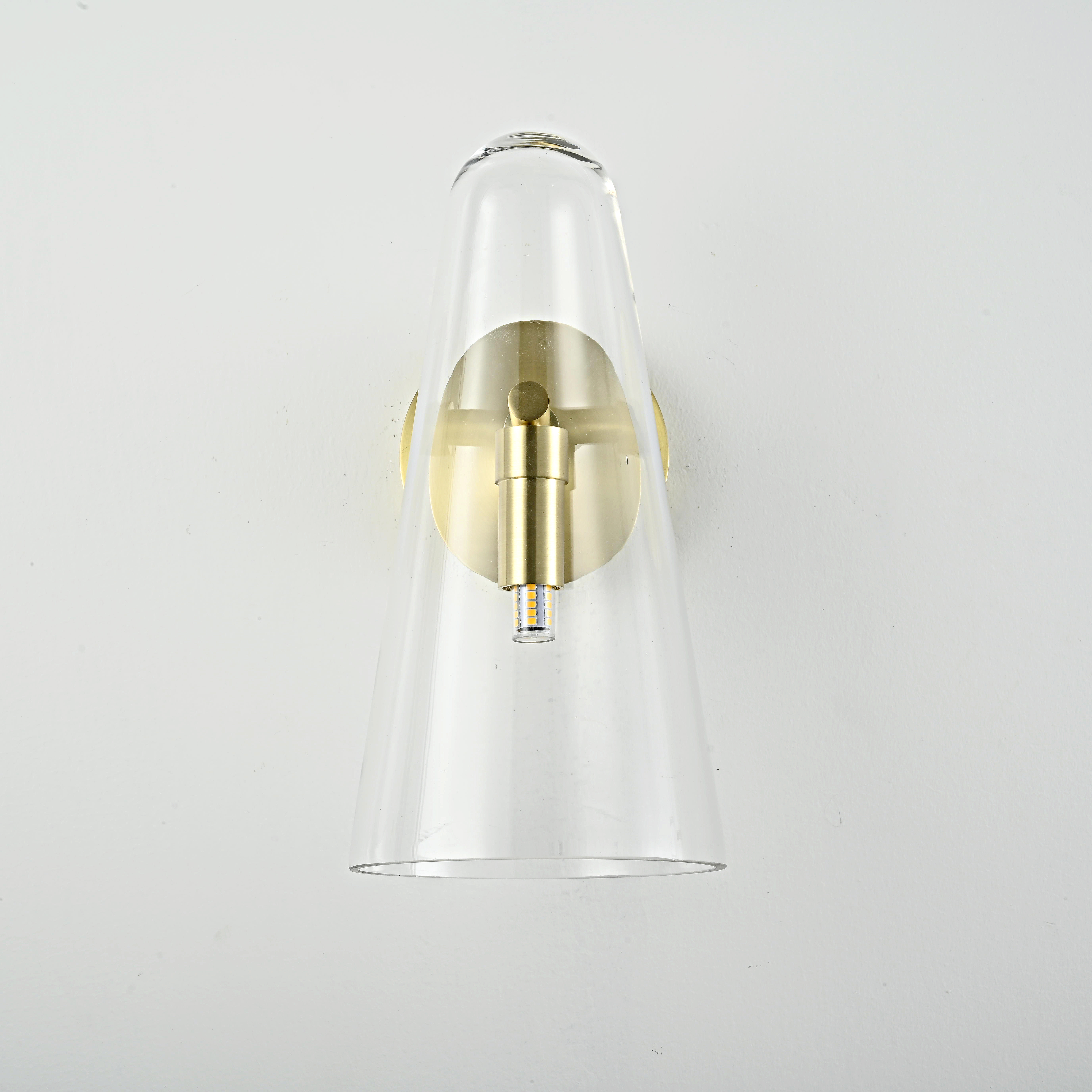 Бра Доми Sconce Transparent 22*19*19 см, 1*G9*40W, ImperiumLoft 44.1075-0, Золотистый