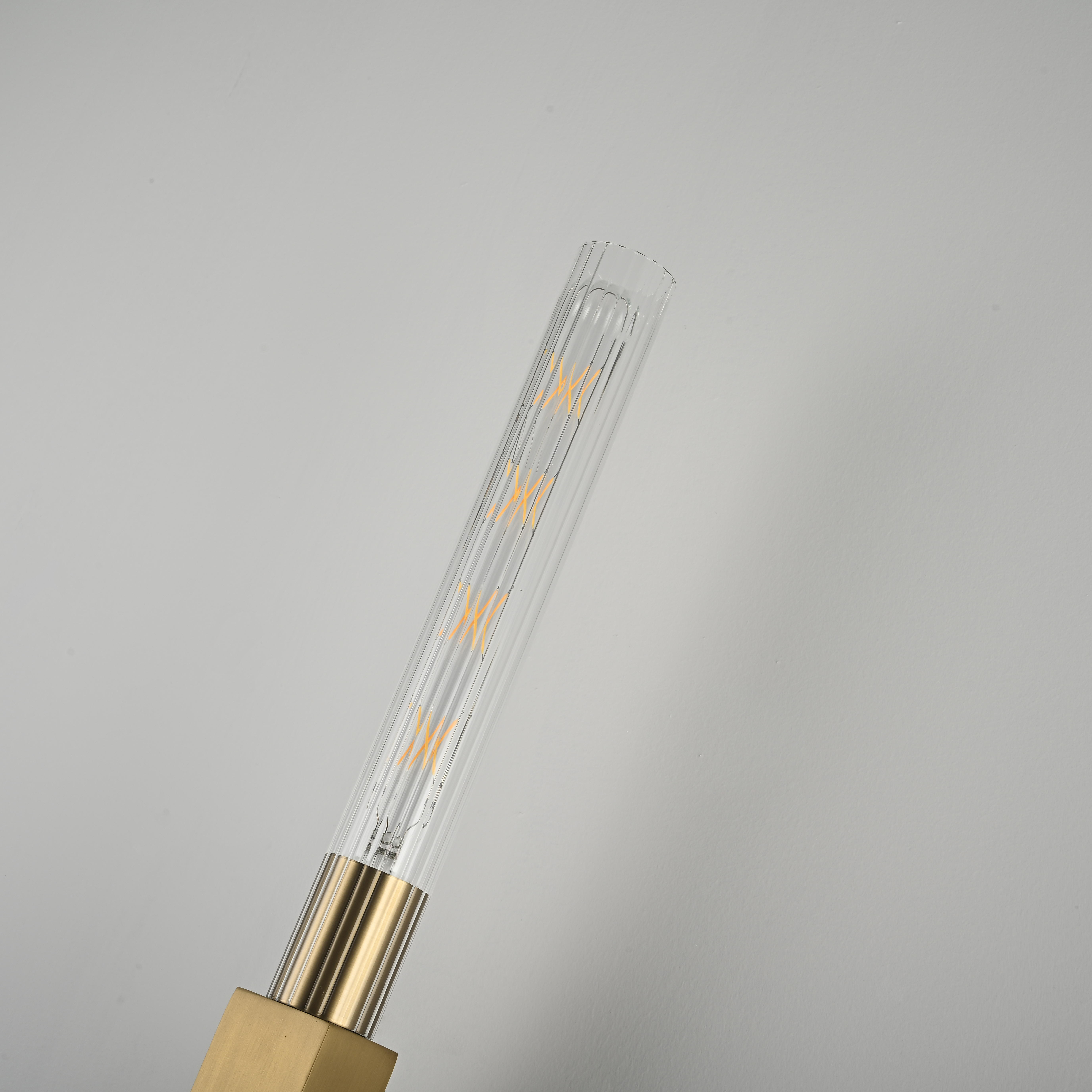 Бра CANELLE wall lamp SINGLE Sconces 11*11*48 см, 1*E27*60W, ImperiumLoft 44.319, Латунь