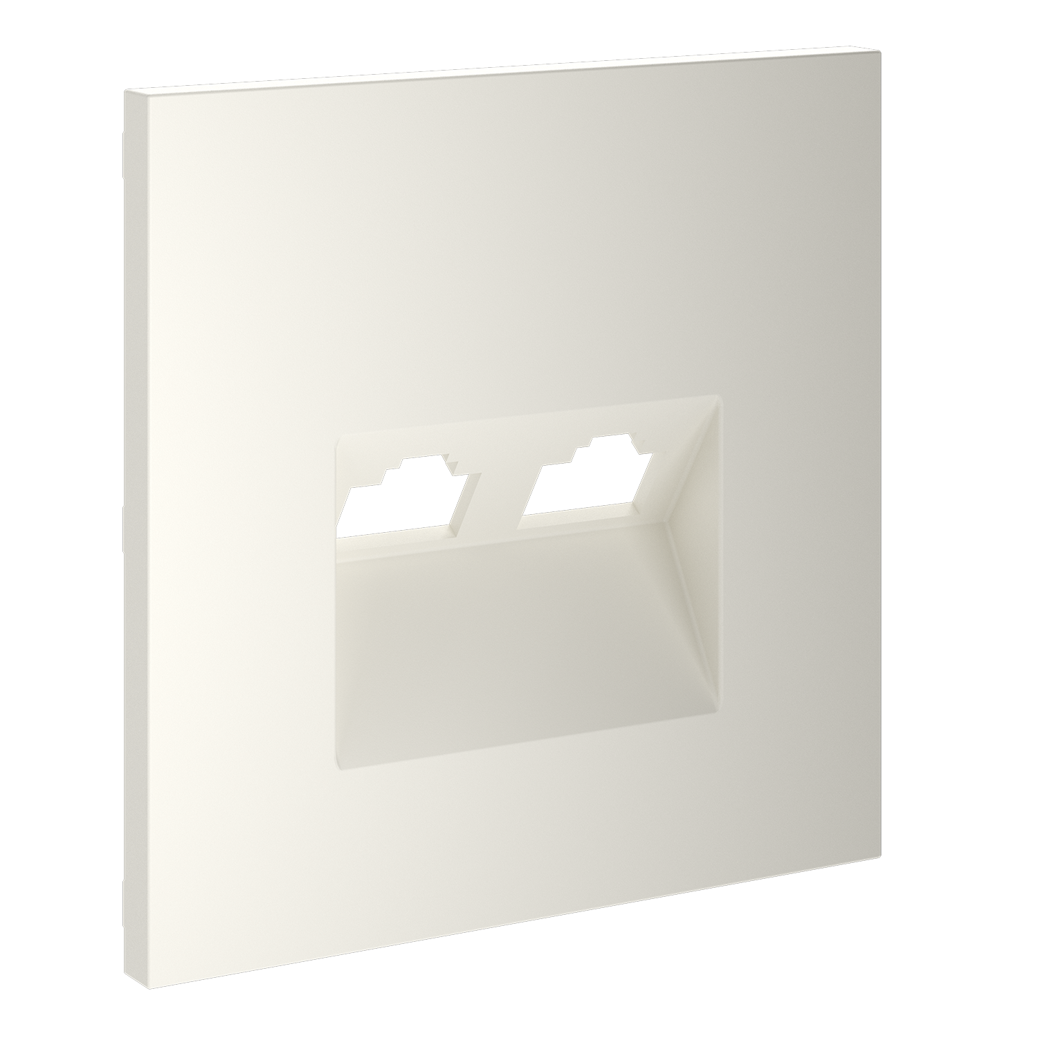 Накладка для розетки компьютерной двойной RJ45+RJ45 кат.6, S70, хлопок Voltum VLS001413