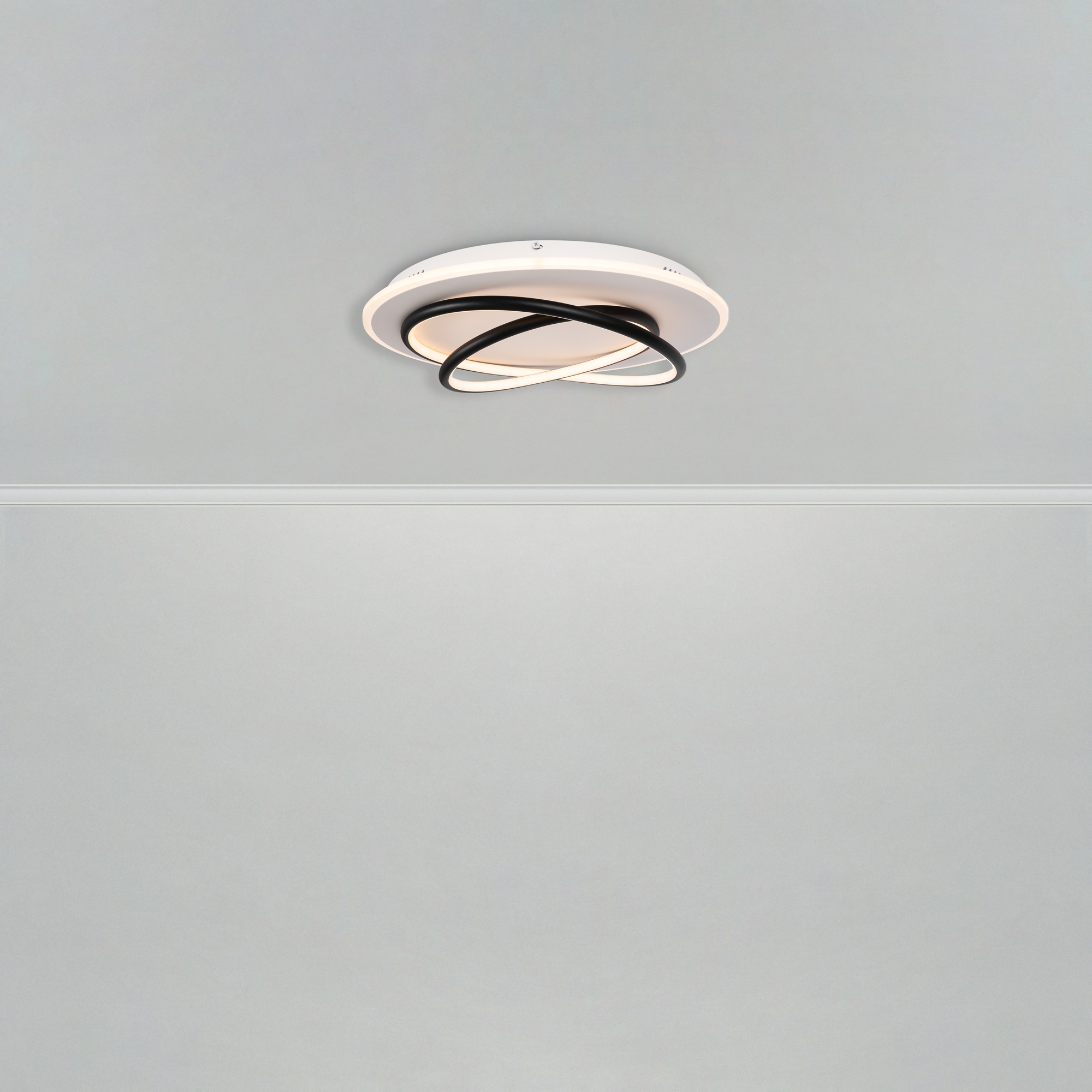 Светильник *48*-10 см, *LED*106W, 3000-7000K, Freya Спираль/Spiral FR6089CL-L120WB, Бело-черный