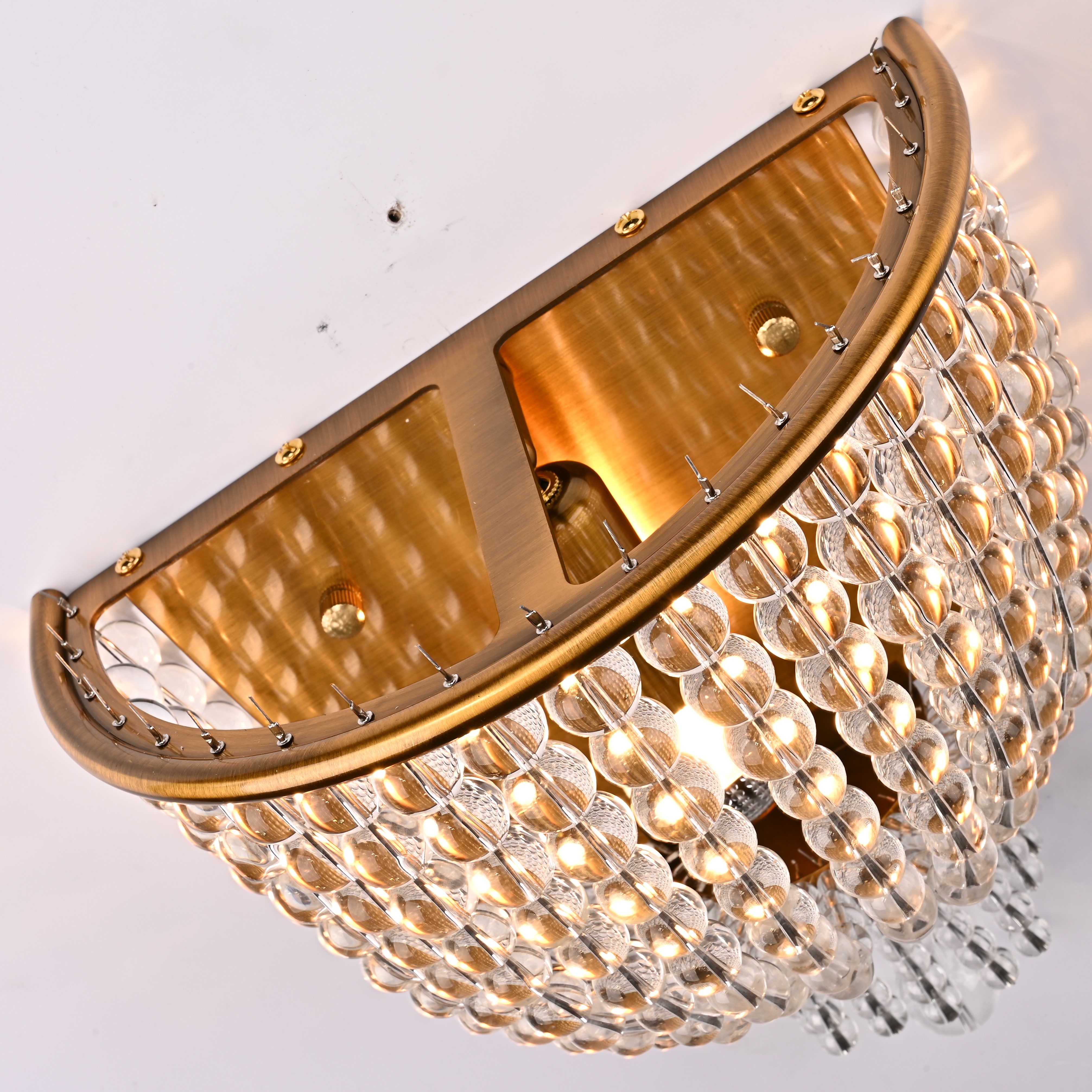 Бра Jacqueline Sconce Brass 25*25*26 см, 1*E14*40W, ImperiumLoft 44.444, Латунь